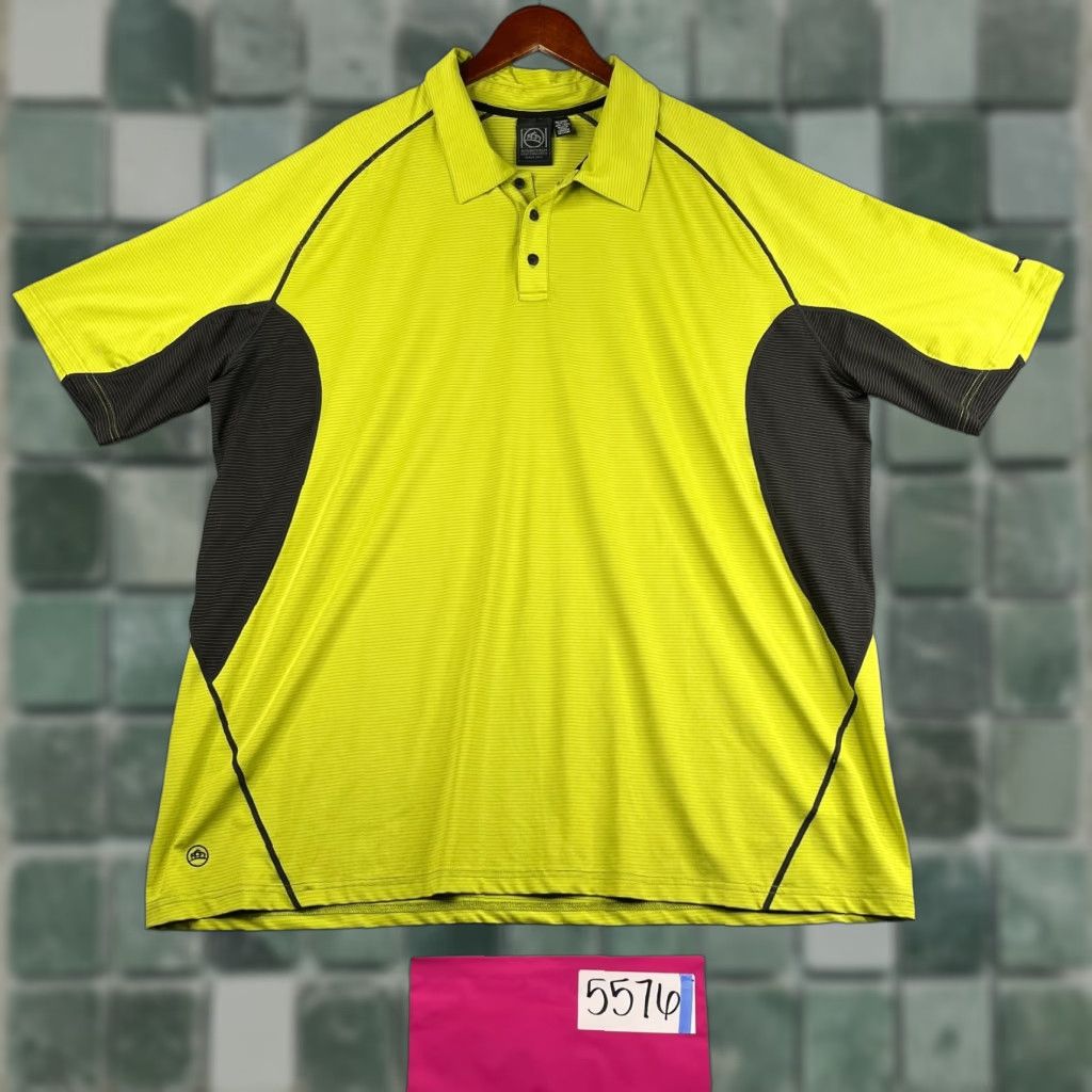 Stormtech Stormtech Polo Shirt 3XL Green Striped Stretch Short Sleeve Mens Casual/Workwear Shirt Size US XXL / EU 58 / 5 - 1 Thumbnail