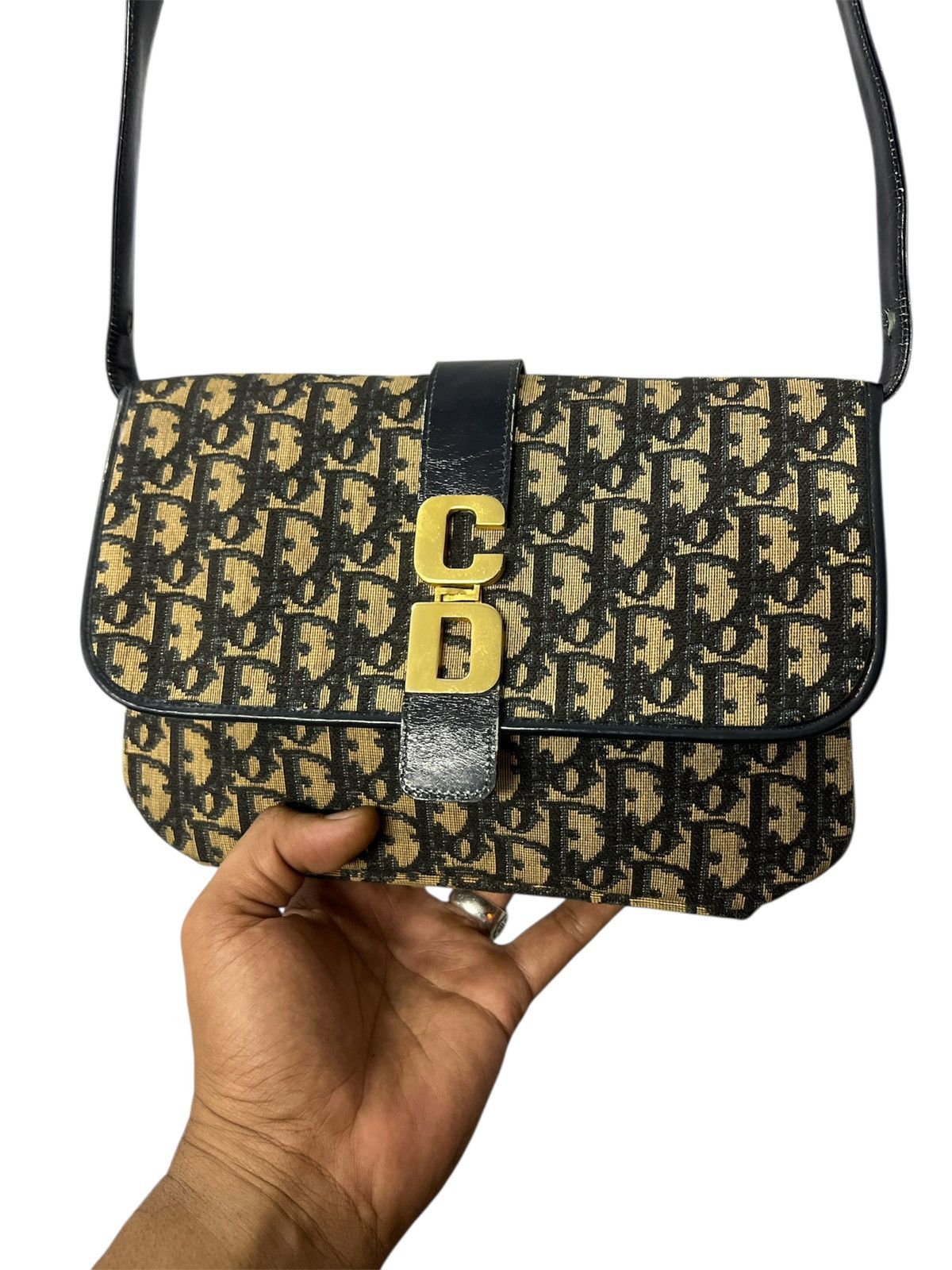 Christian Dior Monsieur VINTAGE DIOR TROTTER CANVAS SHOULDER BAG Size ONE SIZE - 6 Thumbnail