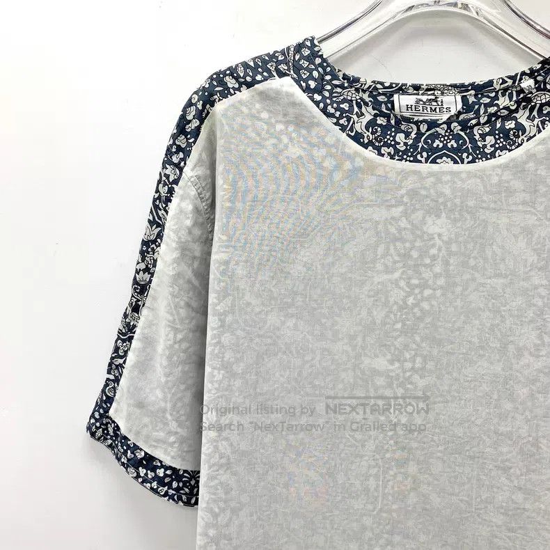 Hermes Hermes size 39 Colorful pattern printed cotton round neck s Size US XXS / EU 40 - 3 Thumbnail