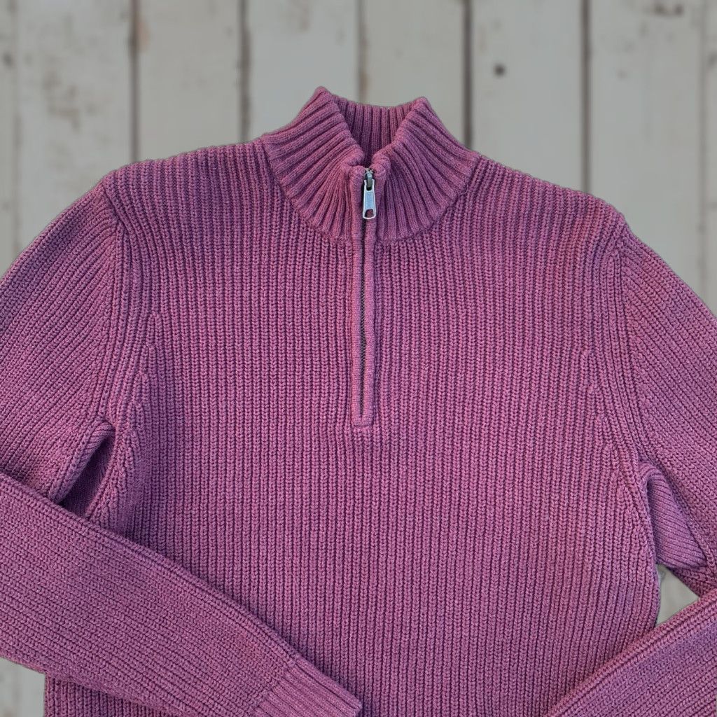 Vintage Duluth Quarter Zip Pullover Sweater Mens M Cotton Blend Zip 1/4 Breathable Lightweight Knit Red 90s Outdoor Comfort Mens Size US M / EU 48-50 / 2 - 1 Thumbnail
