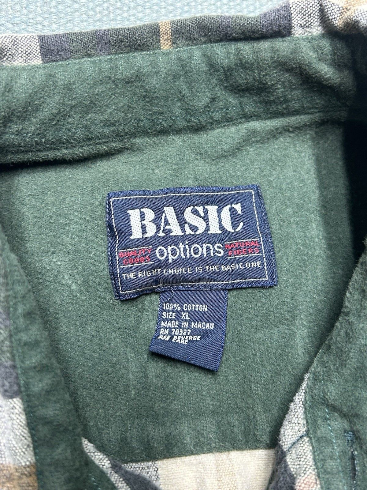Vintage Basic options flannel shirt woven cotton thick heavy XL Size US XL / EU 56 / 4 - 4 Thumbnail