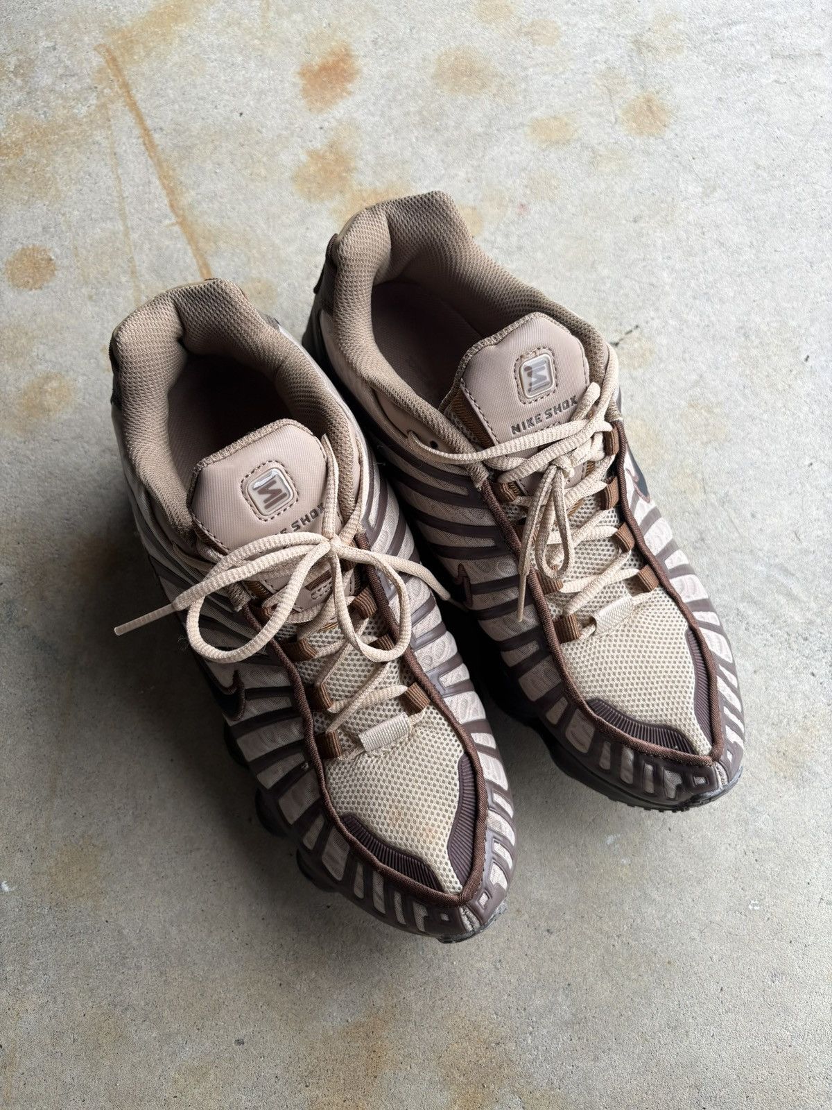 Vintage Deadstock Nike Shox Mocha Brown Air Max Trainers