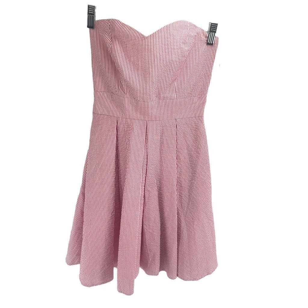 Other Lauren James Women's Strapless Dress Striped Fit Flare Mini Size XS / US 0-2 / IT 36-38 - 2 Thumbnail