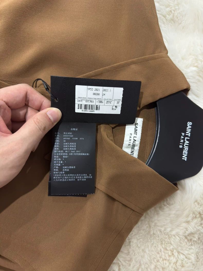 Saint Laurent Paris Saint Laurent Paris size 38 Caramel Shirt Size US M / EU 48-50 / 2 - 5 Thumbnail