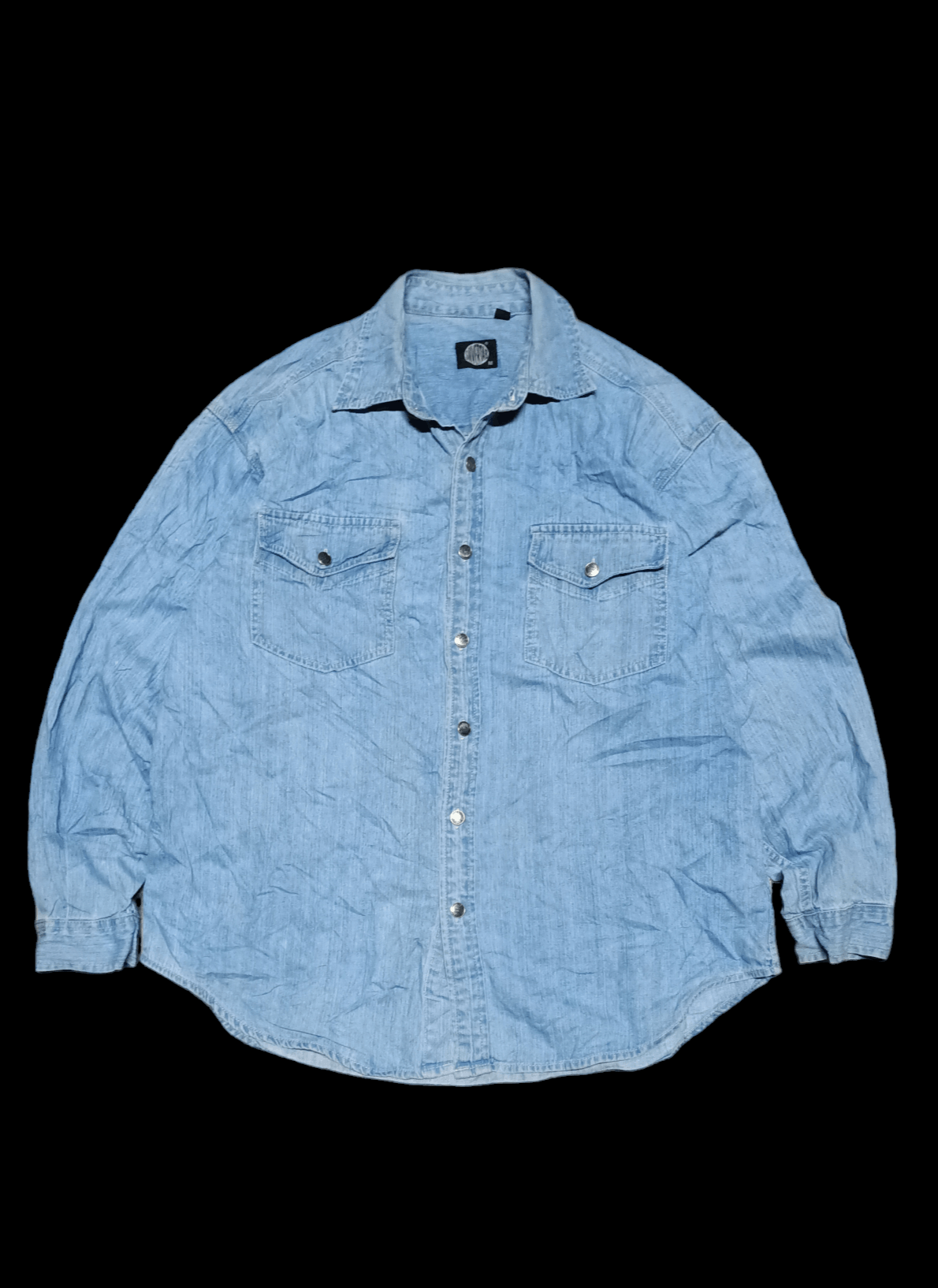 image of Vintage Levis Silvertab Button Down X Denim Shirt in Light Blue, Men's (Size Medium)