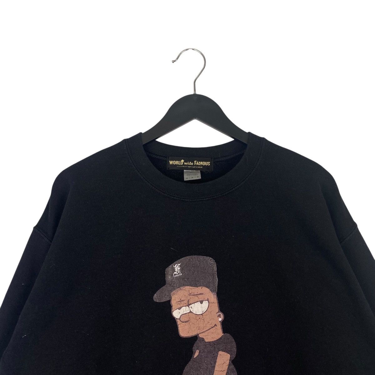 Vintage Vintage World Wide Famous Printed Crewneck Sweatshirt Black Size US M / EU 48-50 / 2 - 4 Thumbnail