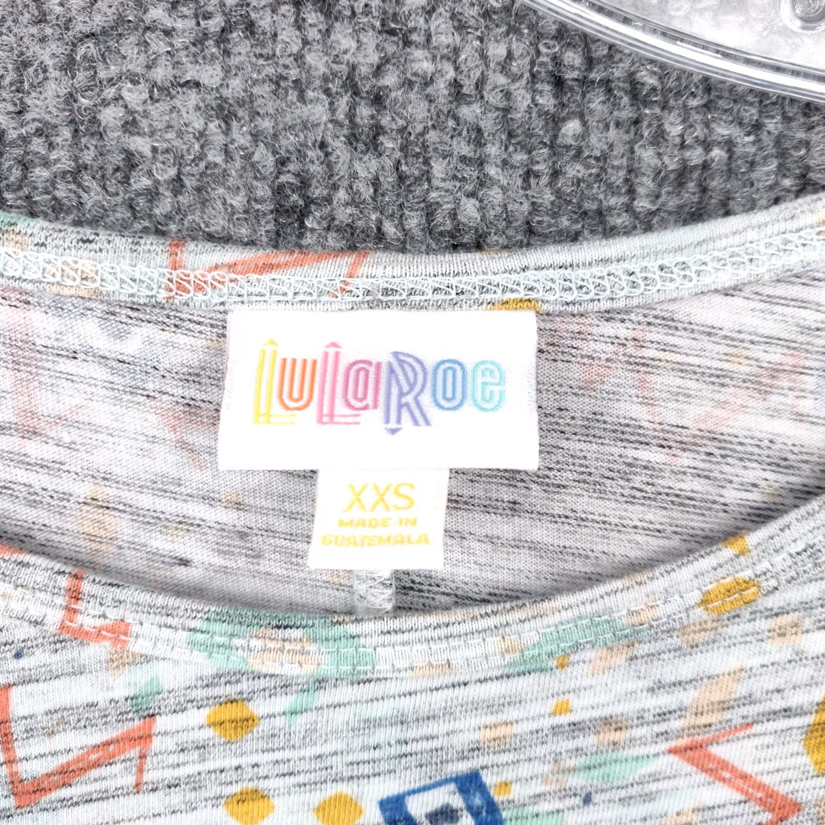 Vintage LuLaRoe T-Shirt Womens 2XS Gray Simply Comfortable Tunic Geometric Hi-Low Size XXS / US 00 / IT 34 - 3 Thumbnail