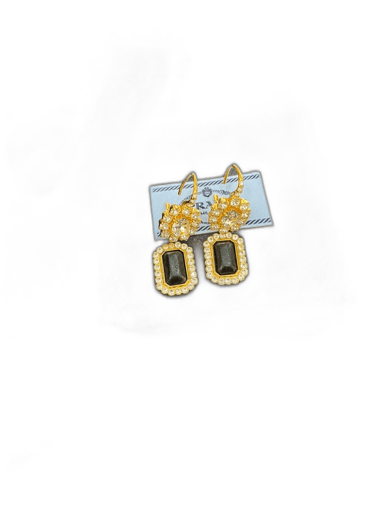 Prada Prada Crystal Drop Earrings with Box Size ONE SIZE - 1 Thumbnail