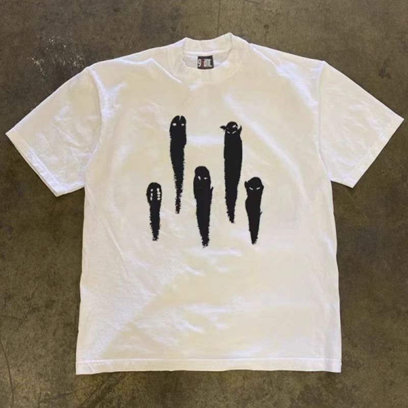 Japanese Brand × Vintage Street Hip Hop Ghost Print Casual Short Sleeve T-Shirt Size US M / EU 48-50 / 2 - 1 Thumbnail