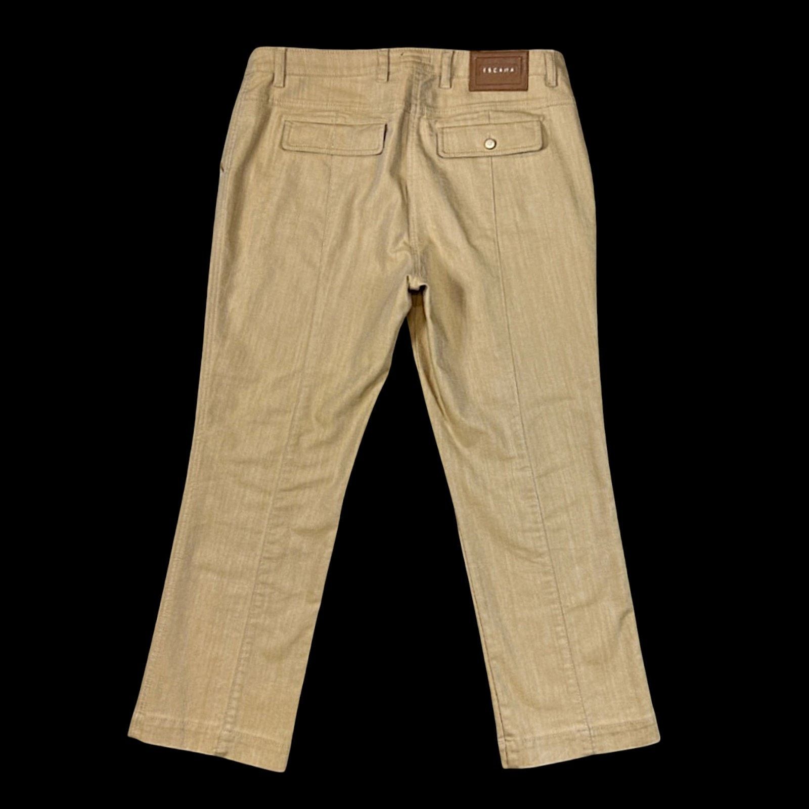 Escada Escada Gold/Yellow Pants | Size 12 Size 34" / US 12 / IT 48 - 2 Thumbnail