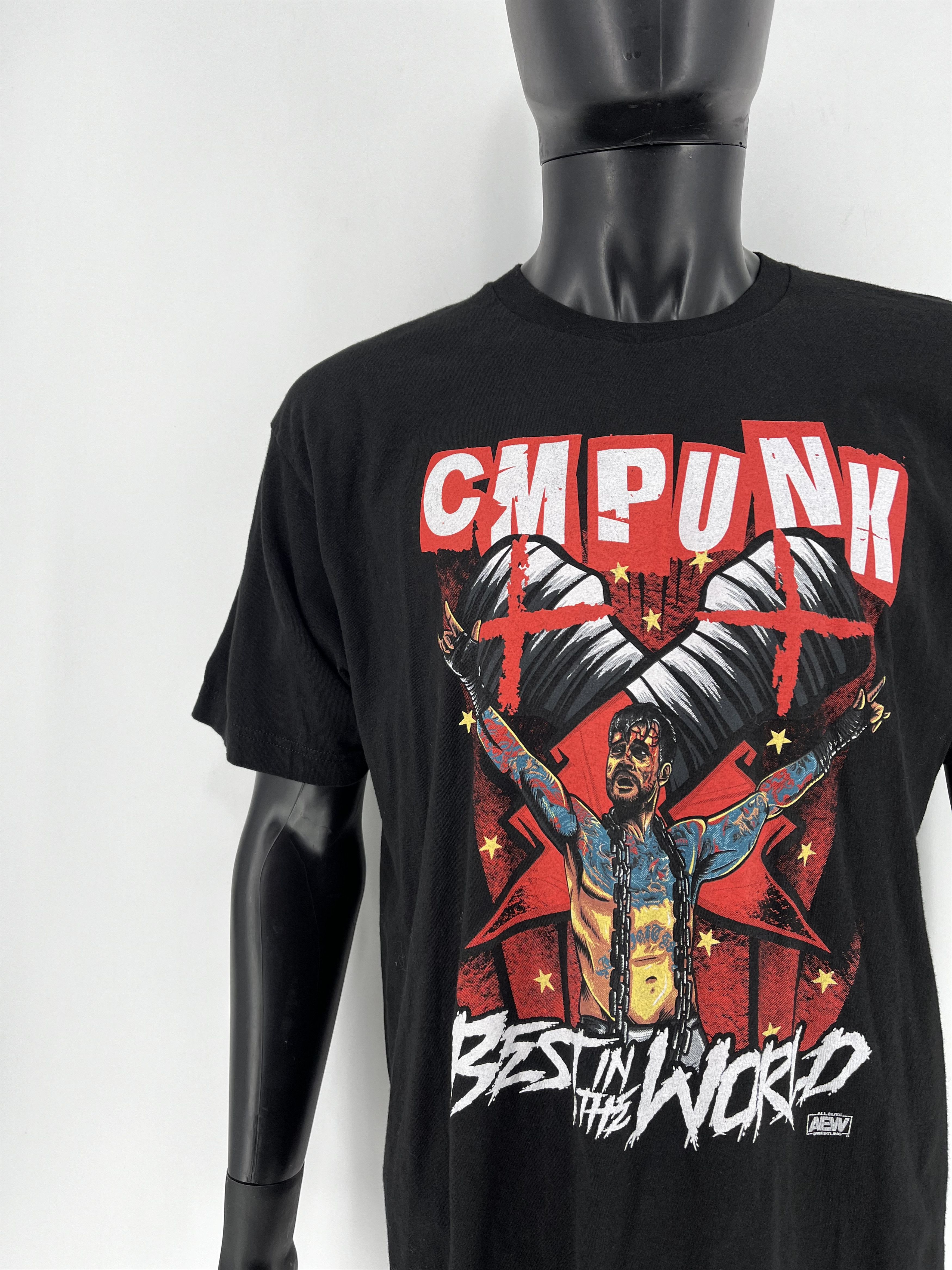 Band Tees × Vintage Vintage Y2K CM Punk WWE Wrestler Black Tee Size XL Size US XL / EU 56 / 4 - 6 Thumbnail