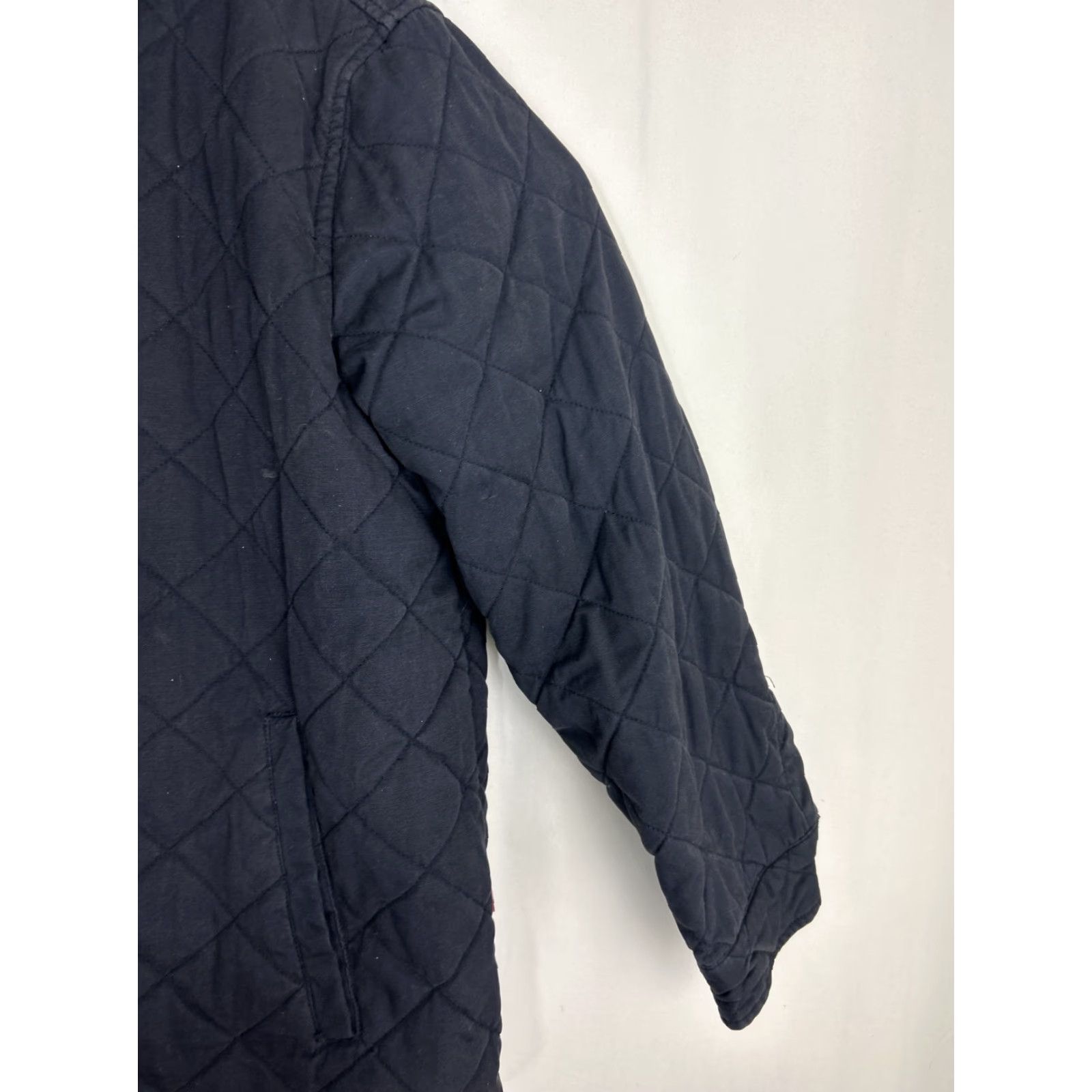 Levi's VINTAGE Levi’s Womens XL Full Zip Snap Jacket Navy Blue Quilted Cotton Size XL / US 12-14 / IT 48-50 - 4 Thumbnail