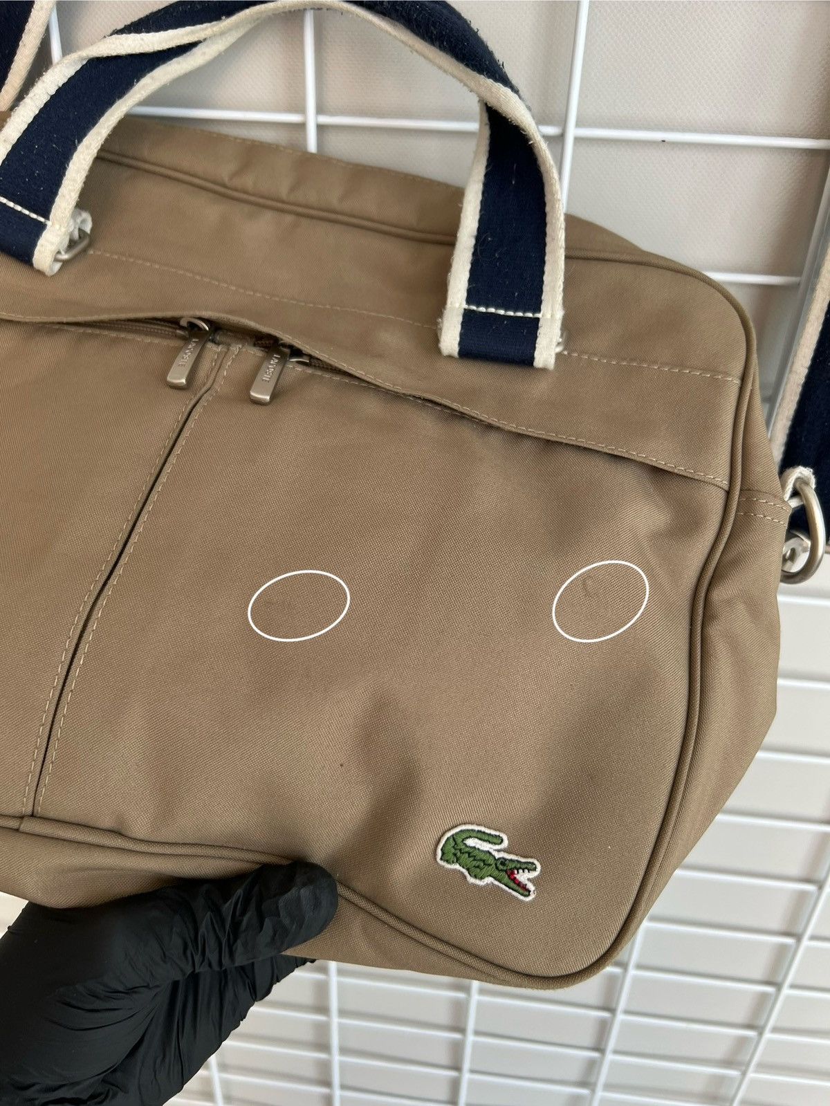 Lacoste Lacoste Horizontal Shoulder Camera Bag Vintage Messenger Size ONE SIZE - 14 Thumbnail