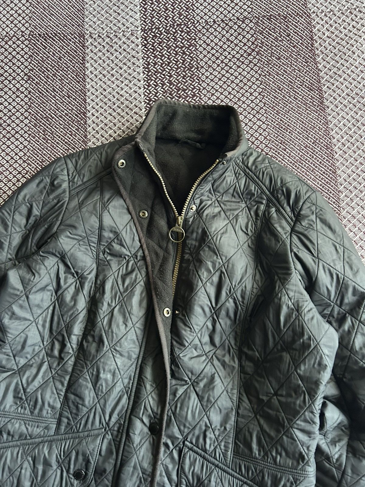 Barbour Vintage Barbour Cavarly Quilted Jacket Mens Solid Style UK16 Size US L / EU 52-54 / 3 - 8 Thumbnail