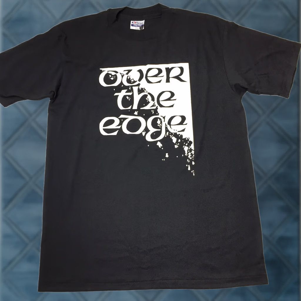 Hanes VINTAGE 90s Hanes Shirt Black L Men Short Sleeve 50/50 Over The Edge Fifty-Fifty Single Stitch K Size US L / EU 52-54 / 3 - 1 Thumbnail