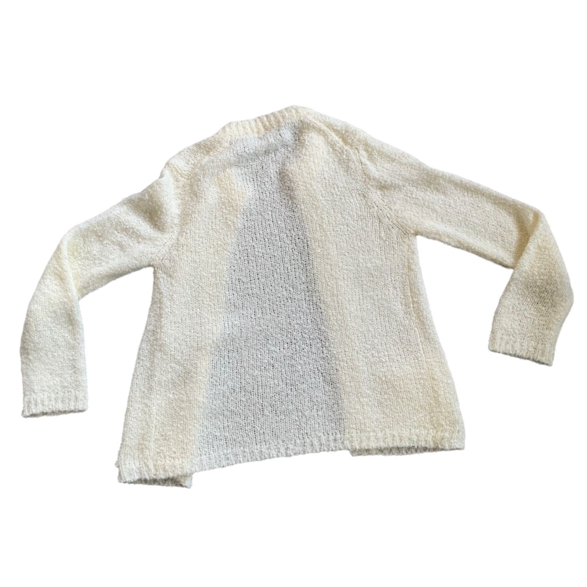 Vintage Vintage Thick Knit Cream Open Cardigan With Pockets M Size M / US 6-8 / IT 42-44 - 5 Thumbnail