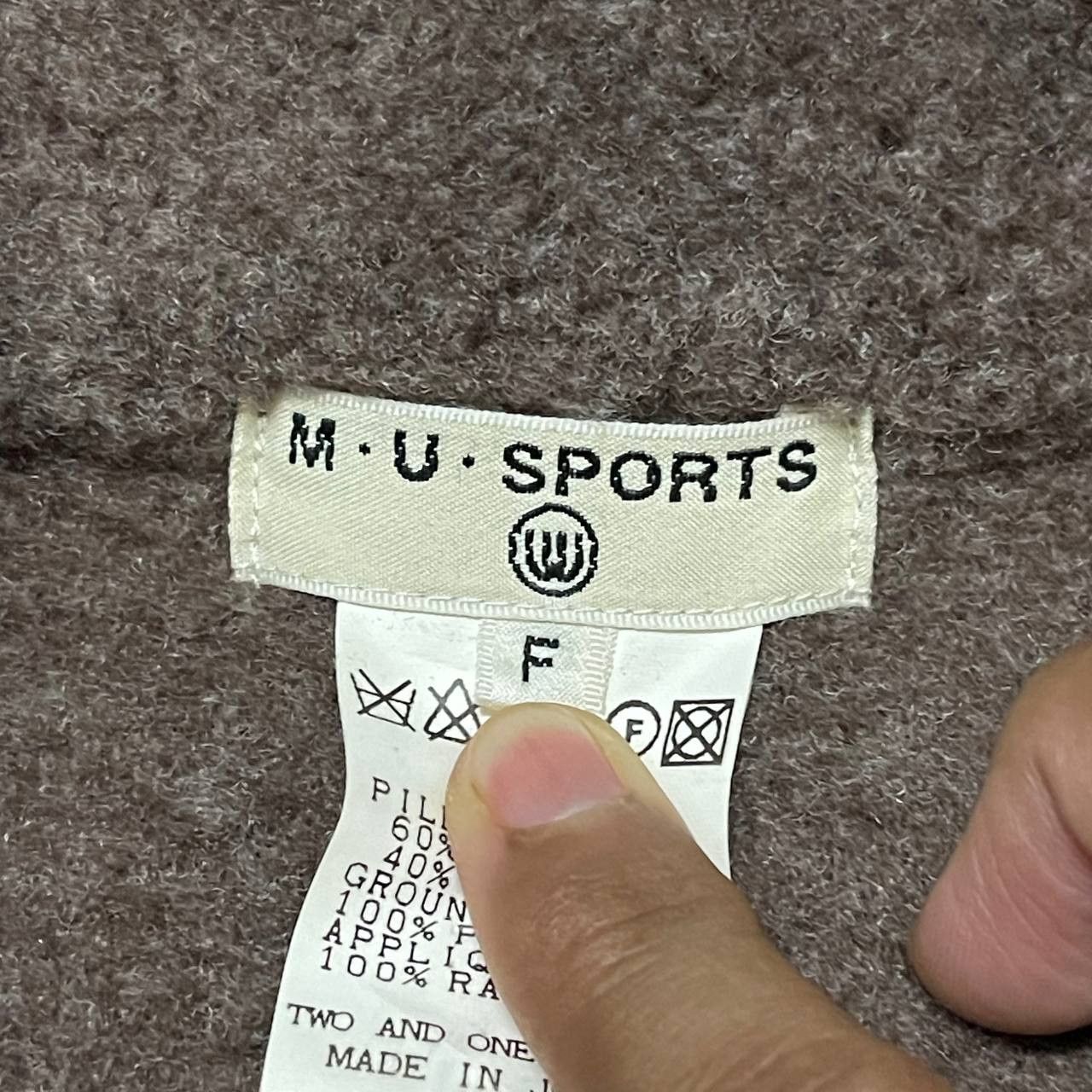 Japanese Brand Vintage M.U. Sports Deep Pile Half Zipper Size US M / EU 48-50 / 2 - 6 Thumbnail