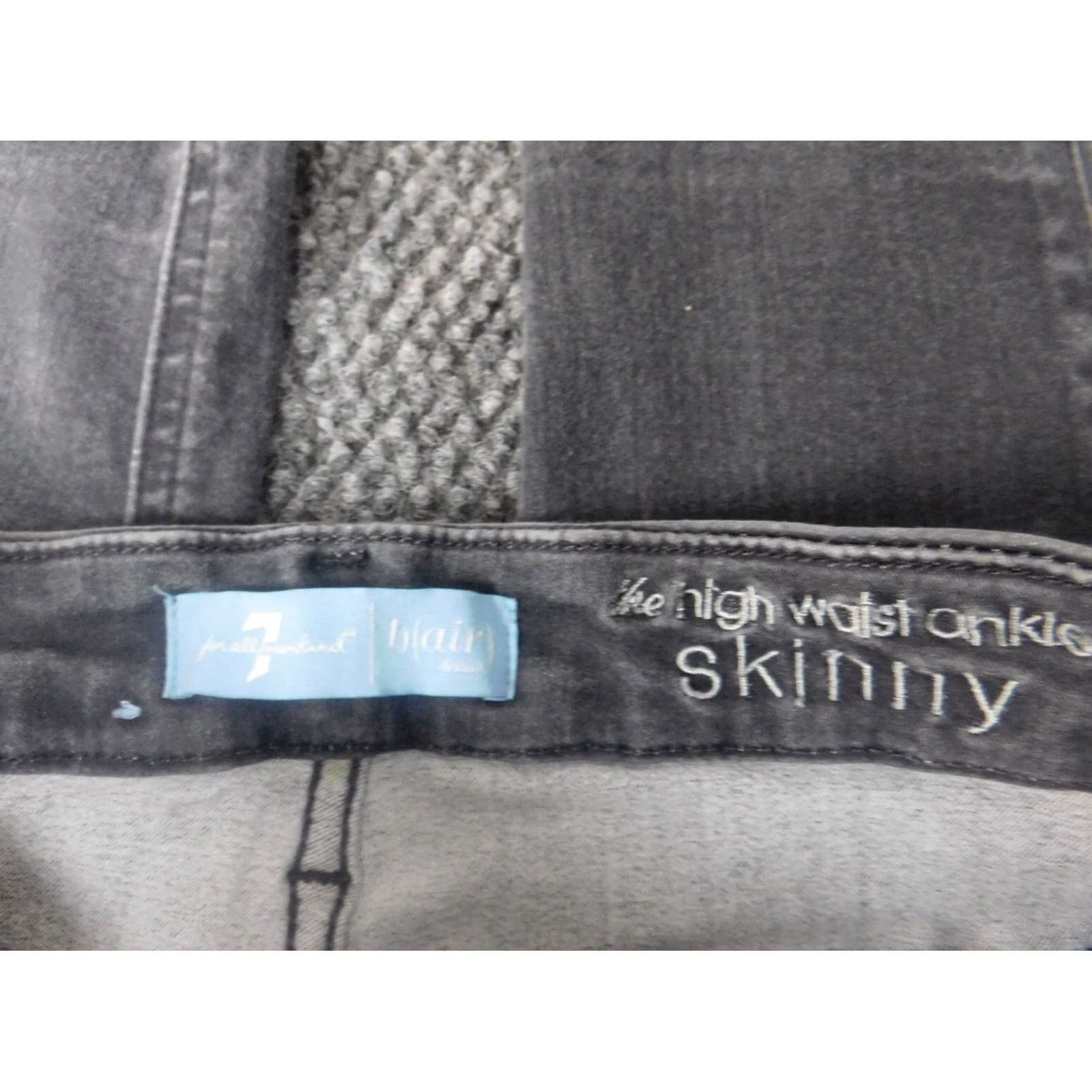 7 For All Mankind 7 for all mankind Womens Jeans 26 gray skinny high waist denim Size 26" / US 2 / IT 38 - 3 Thumbnail