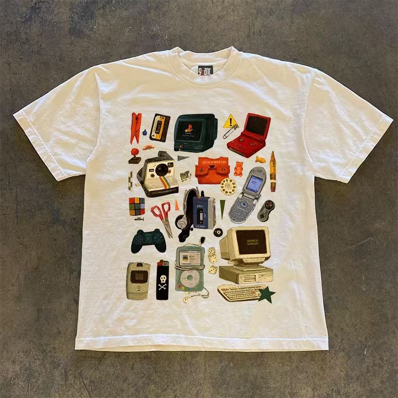 Japanese Brand × Vintage Casual street fashion retro computer printed t-shirt Size US L / EU 52-54 / 3 - 1 Thumbnail