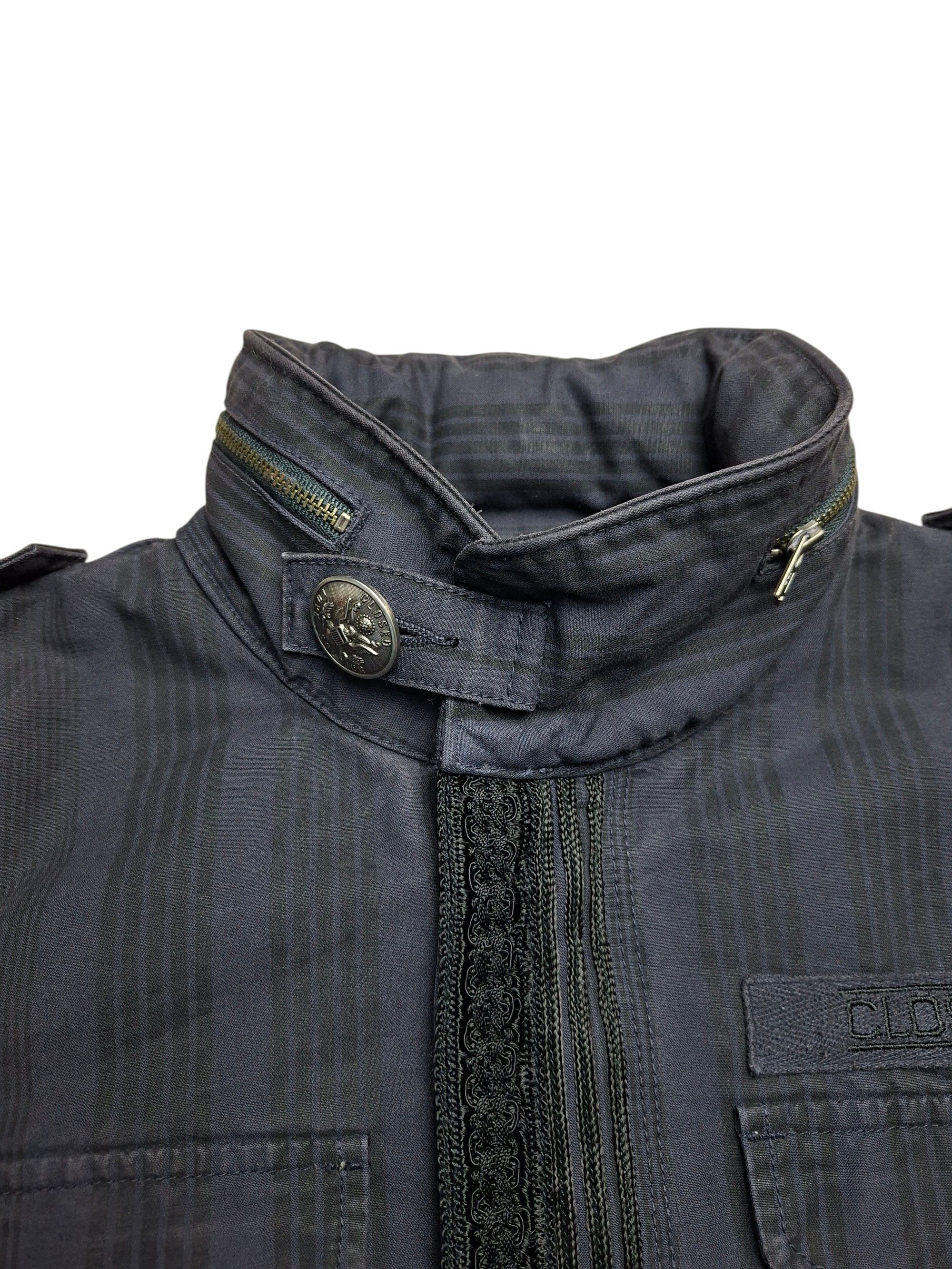 CLOSED Vintage CLOSED Authentic Military Jacket Navy Grey Striped Size M / US 6-8 / IT 42-44 - 5 Thumbnail