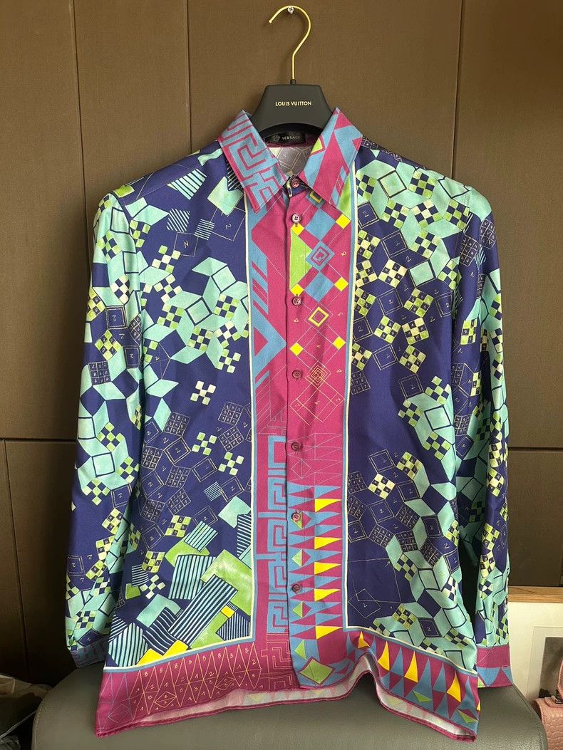 Versace Versace Twill silk shirt Size US L / EU 52-54 / 3 - 1 Thumbnail