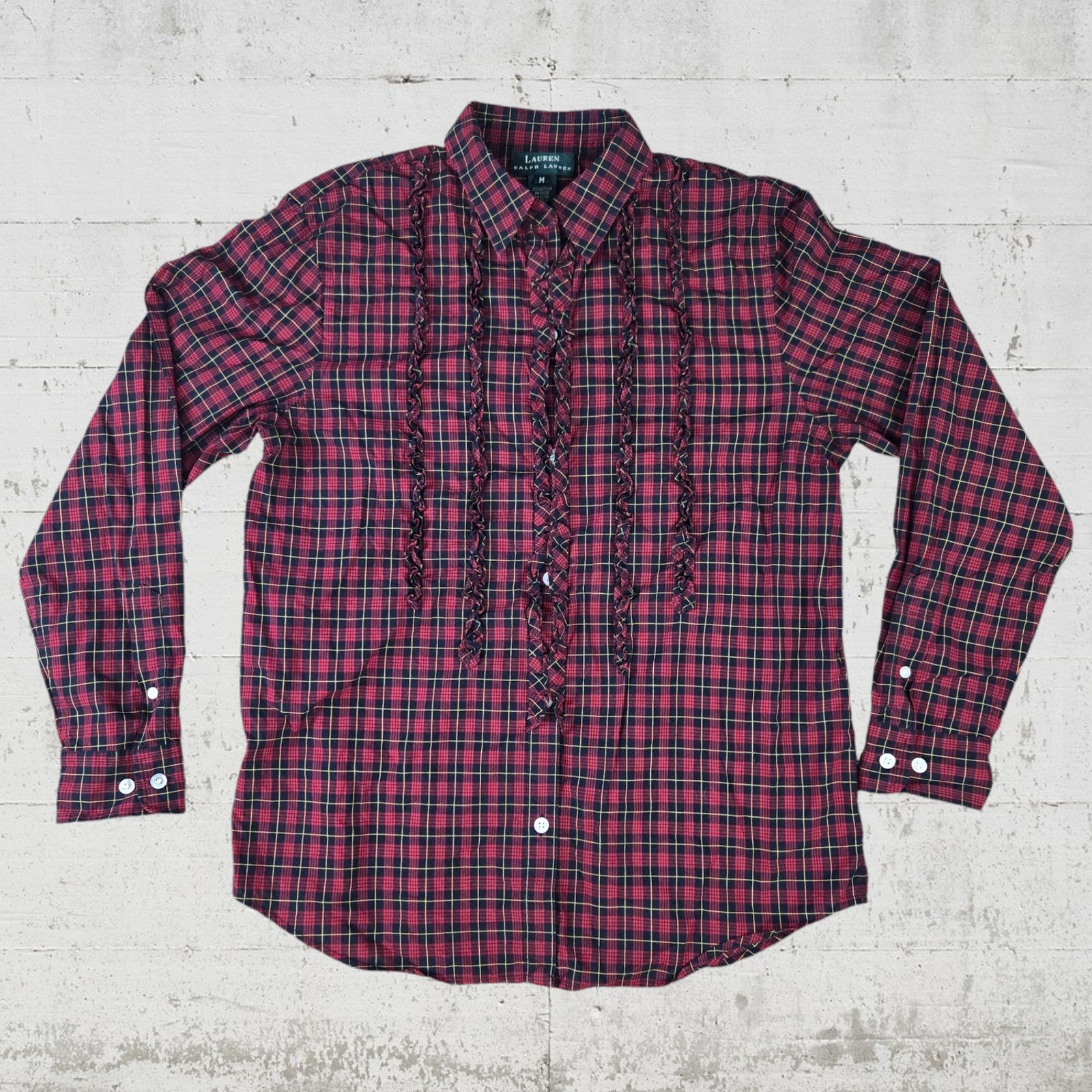 Lauren Ralph Lauren Y2K LRL Brodie Red Plaid Button Down Size Medium Size M / US 6-8 / IT 42-44 - 2 Thumbnail