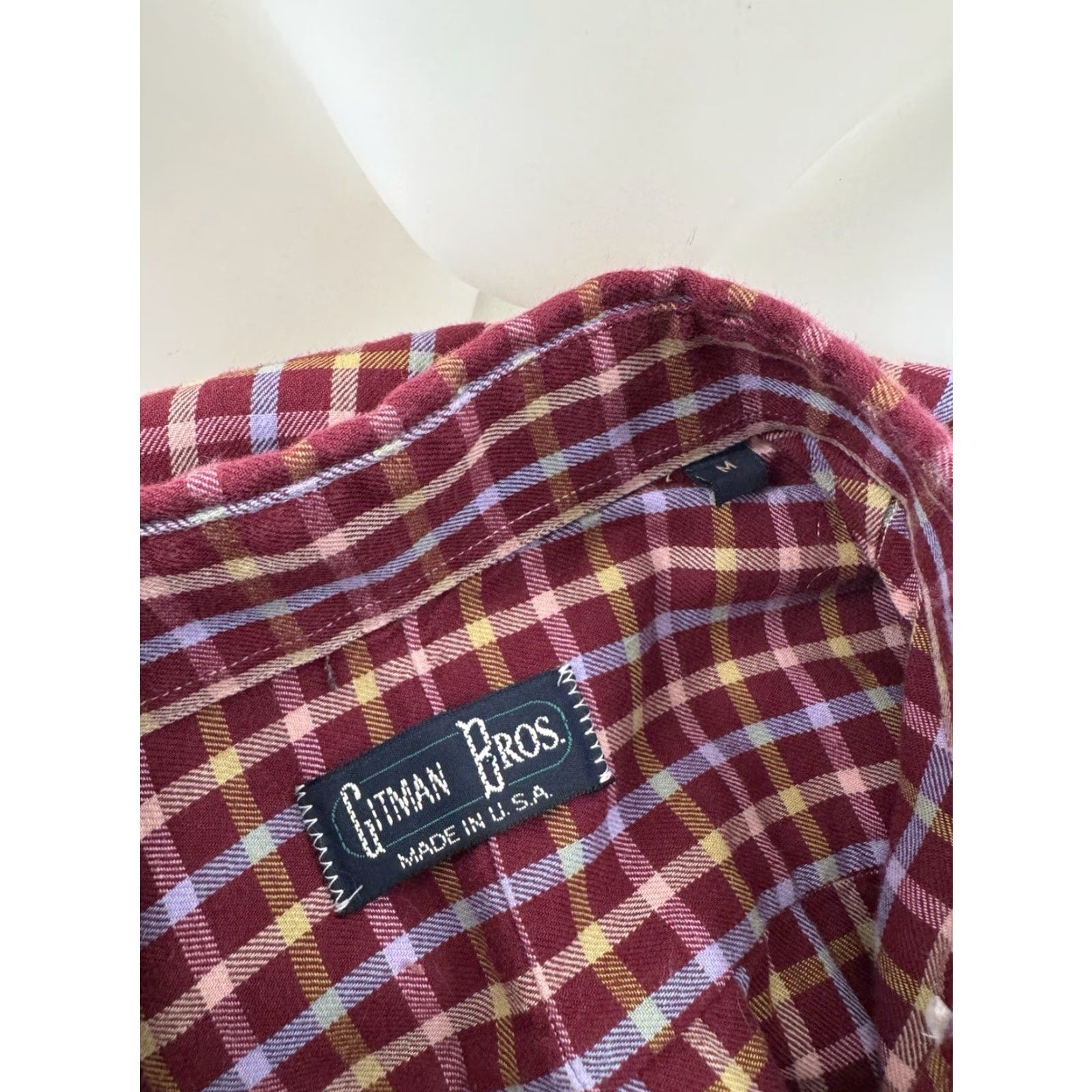 Vintage GITMAN BROS USA Plaid Check Soft Twill M Shirt Size US M / EU 48-50 / 2 - 4 Thumbnail