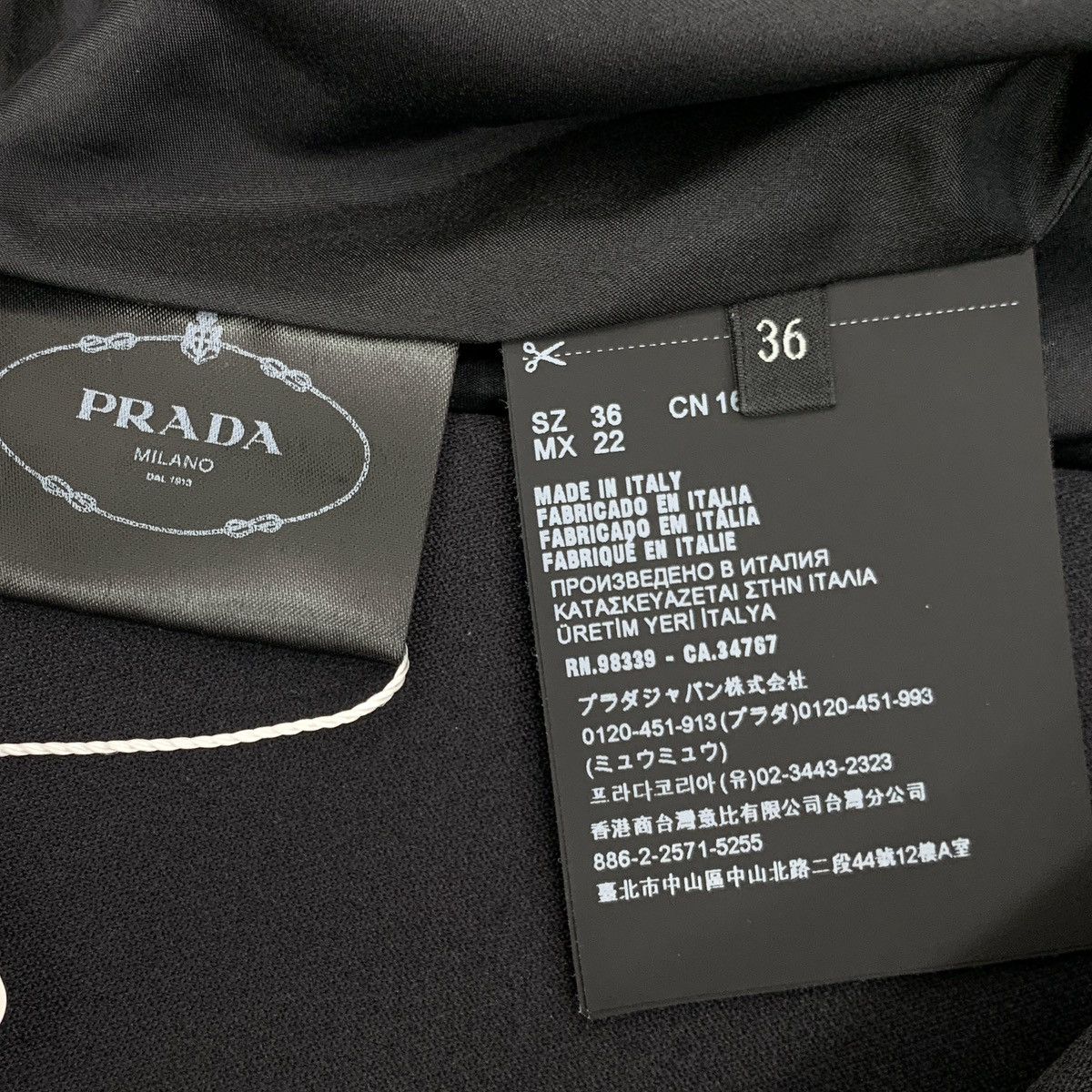 Prada Prada Black Wool Slip Dress K26WX Size XS / US 0-2 / IT 36-38 - 6 Thumbnail