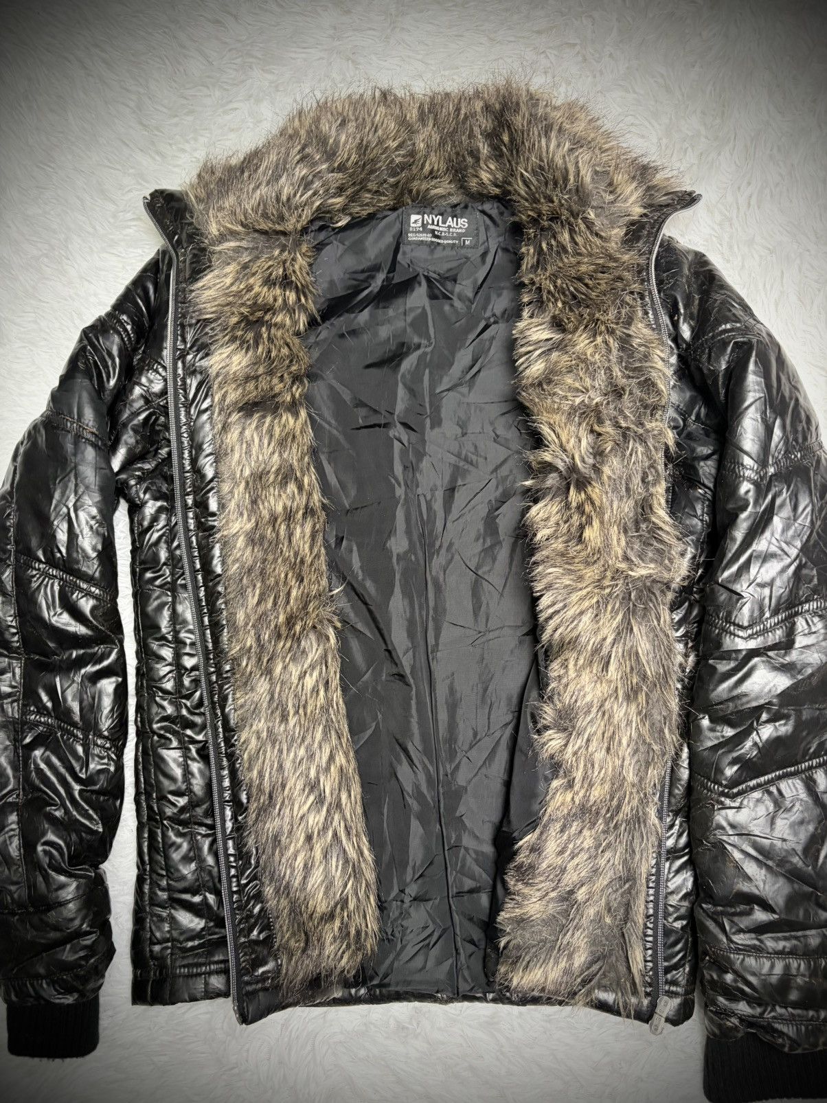 If Six Was Nine Rare japanese label waxed fur puffer jacket vkei Size US M / EU 48-50 / 2 - 2 Thumbnail
