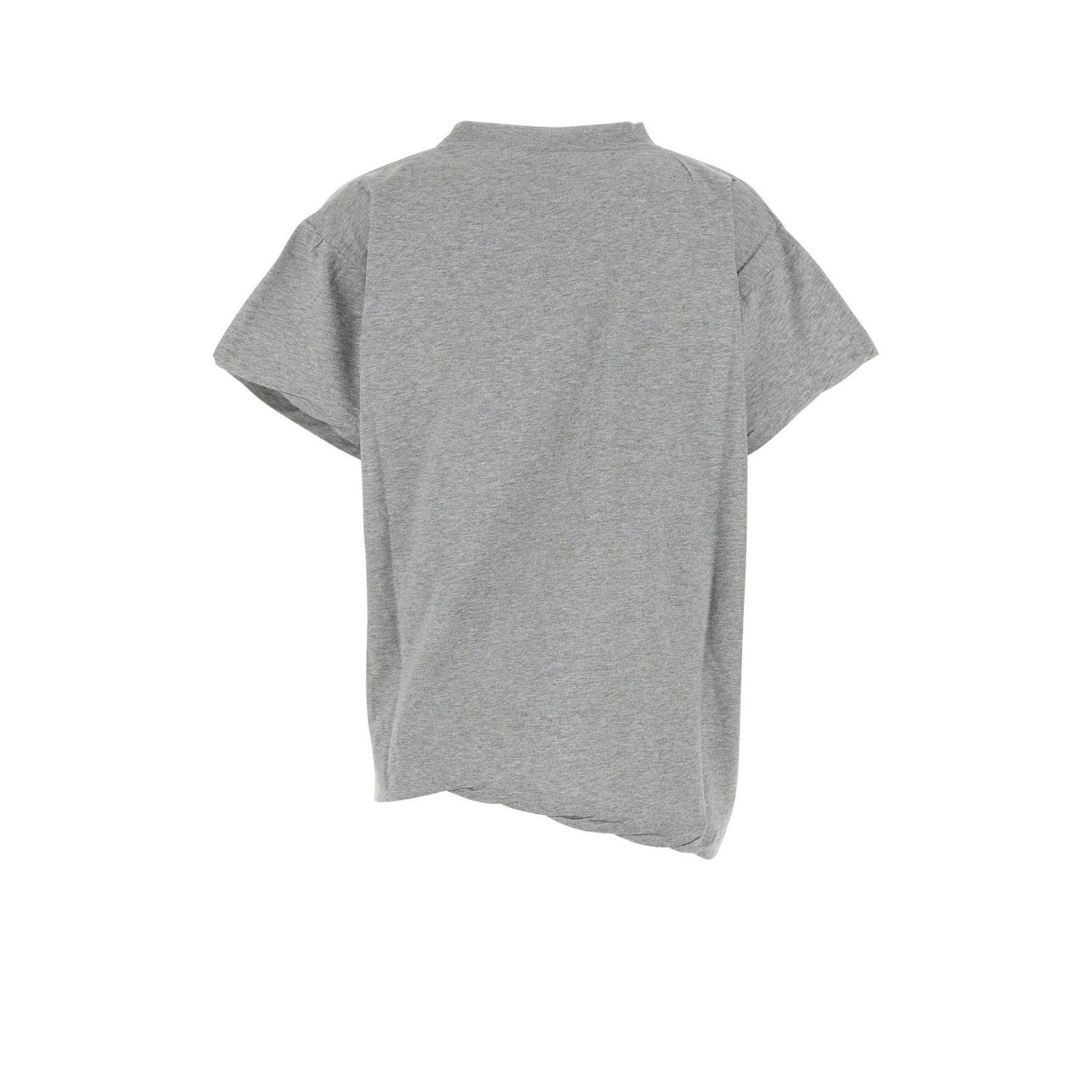 BALENCIAGA Gray Cotton Oversize T-shirt New And Authentic (W