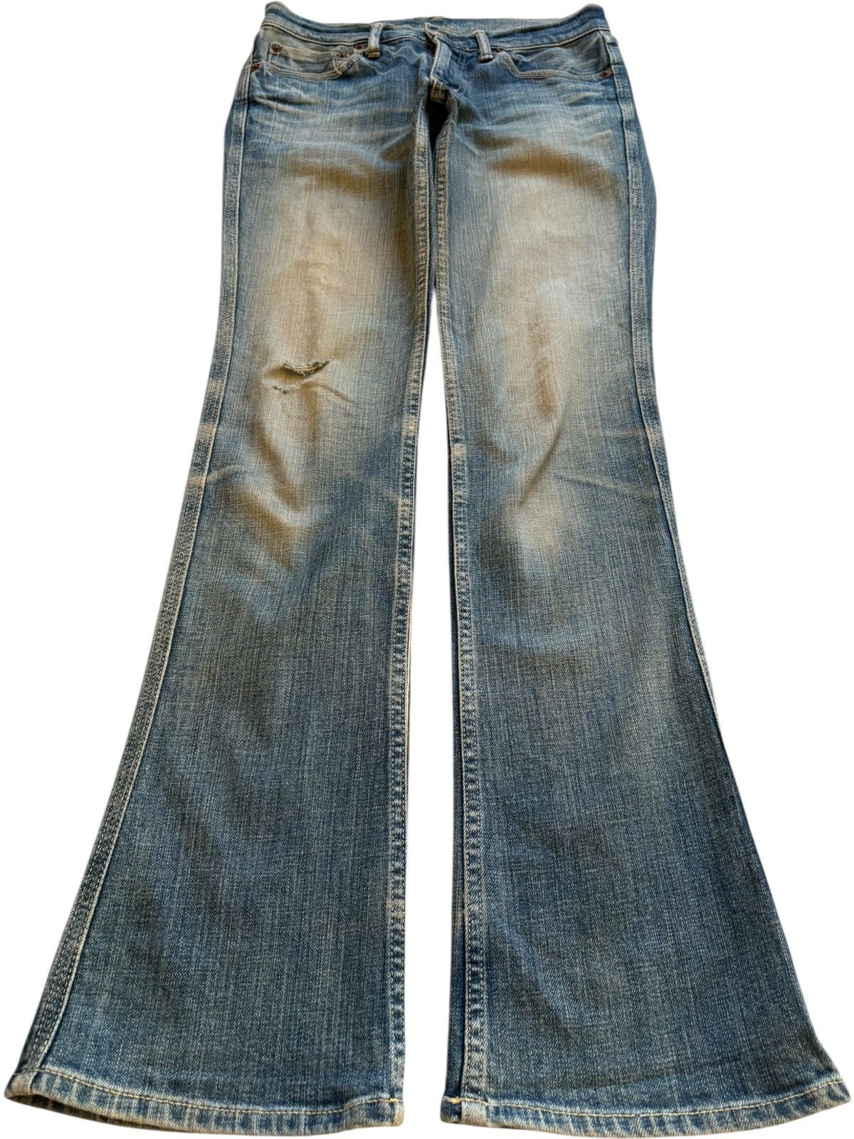 Japanese Brand × OMNIGOD Vintage Japanese Omnigod Mud Wash Bootcut Flare Jeans Size 27" / US 4 / IT 40 - 1 Thumbnail