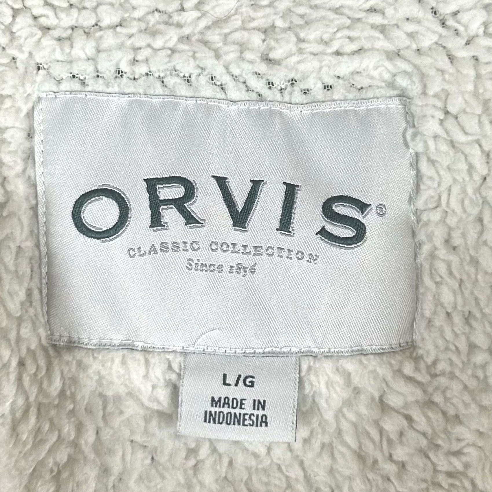 Orvis Orvis Fleece Lined 1/4 Zip Pullover Mens Large Gray Long Sleeve Mock Sweater Size US L / EU 52-54 / 3 - 3 Thumbnail