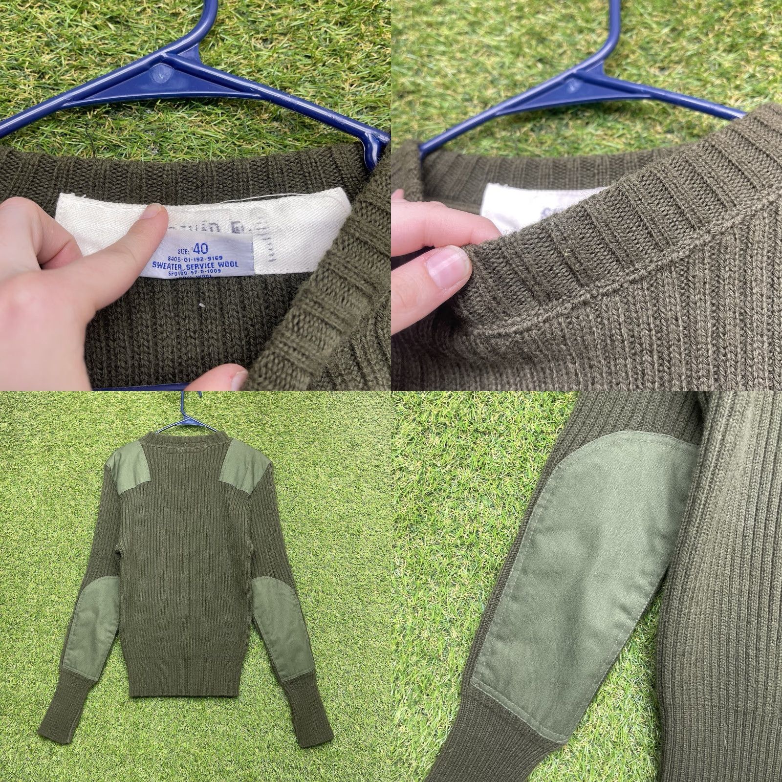 Commando DSCP Garrison Commando Sweater Mens 40 Army Green Military Vintage 90s Wool Size US L / EU 52-54 / 3 - 8 Thumbnail