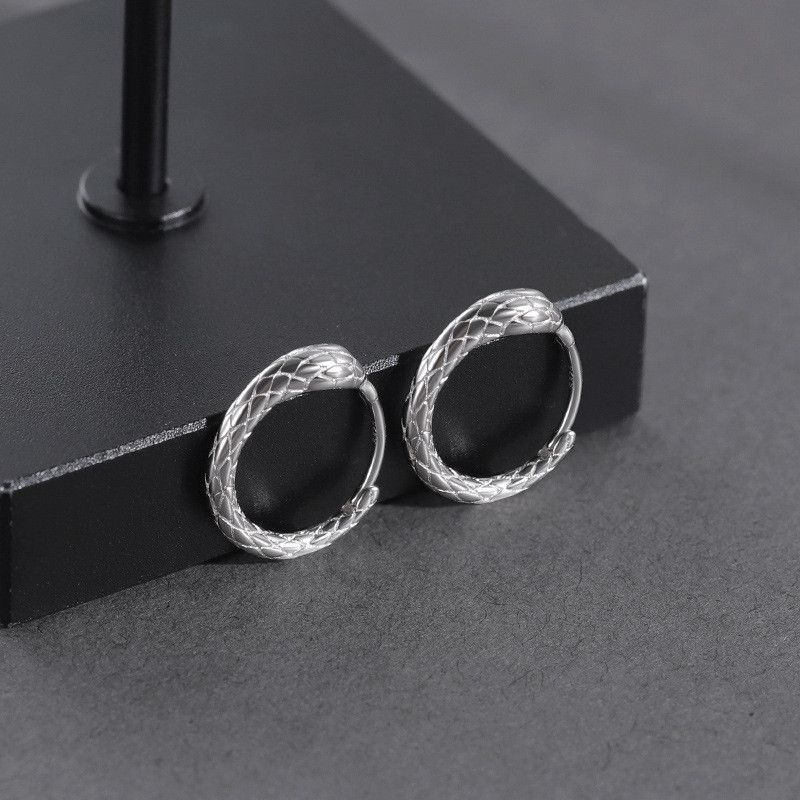 Jewelry Punk Earrings One Pairs Chrome Jewelry Size ONE SIZE - 5 Thumbnail