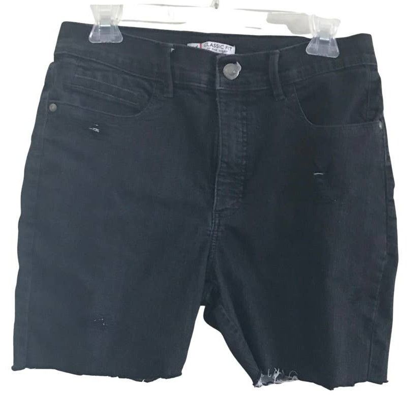 Lee Lee Classic Fit Black Cutoff Denim Jean Shorts Size 10 Size 32" / US 10 / IT 46 - 2 Thumbnail