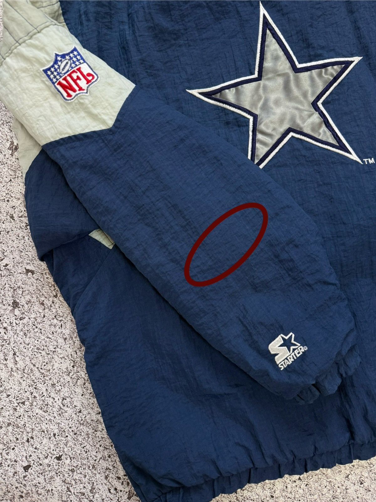 NFL × Starter × Vintage Vintage 1990’s NFL Starter Dallas Cowboys 1/2 ZIP Jacket Size US XL / EU 56 / 4 - 16 Thumbnail