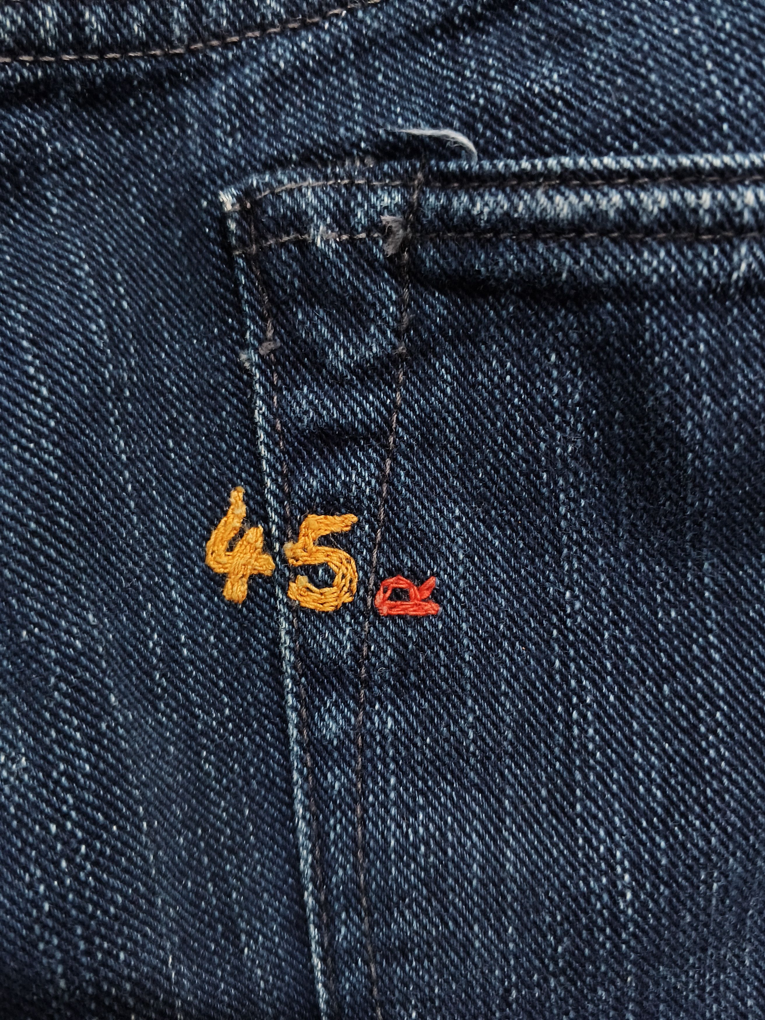 45rpm 🔥Vintage Archival 00s 45Rpm Blue Indigo Buttonfly Jeans Size US 29 - 9 Thumbnail