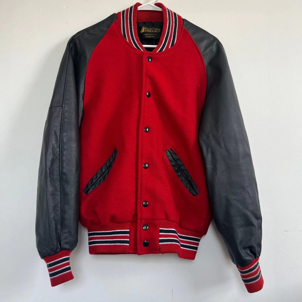 image of Vintage 80’S 90’S Varsity Letterman Jacket Size S/m in Red, Men's