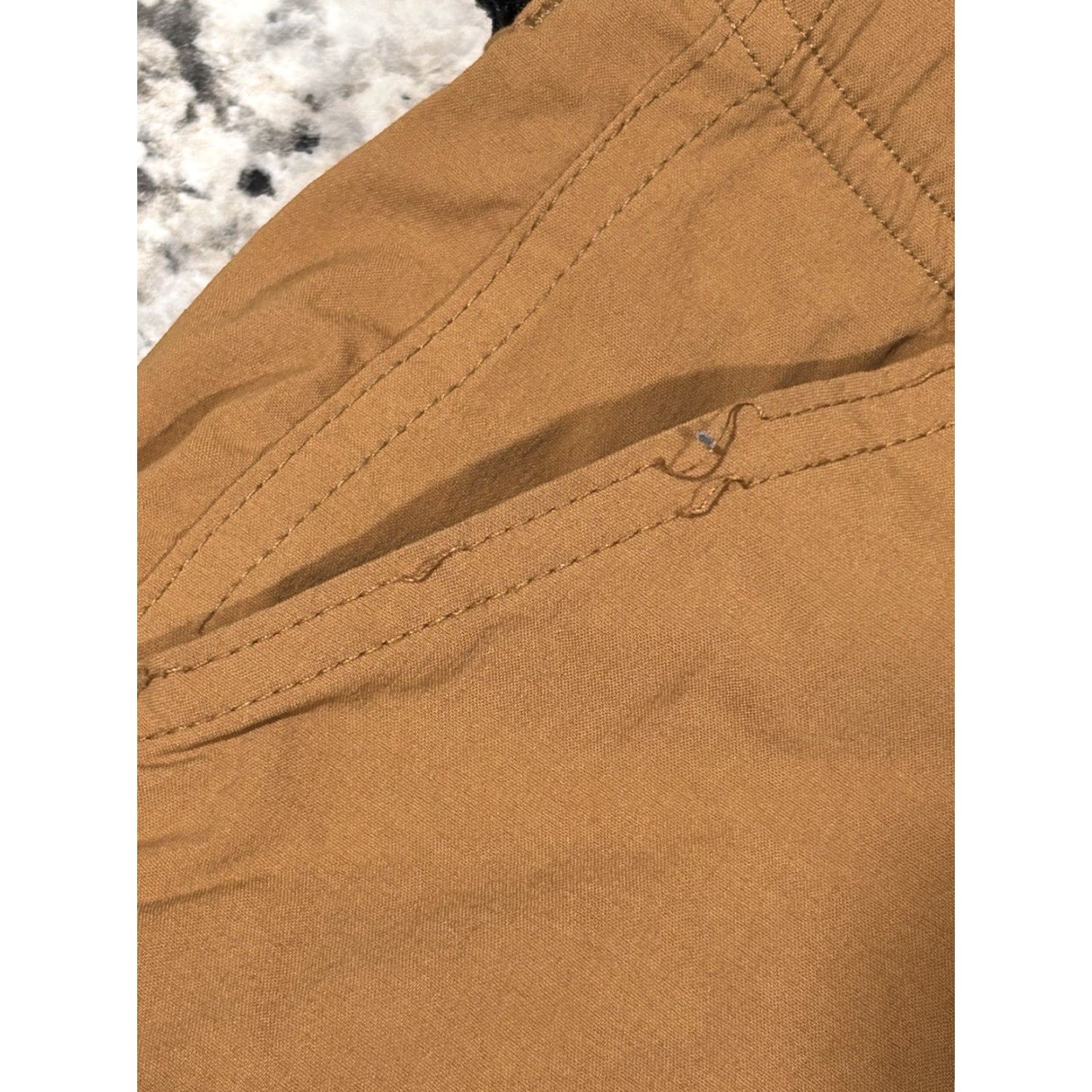 Topo Designs Topo Designs Tech Pants Women XS Distressed Tan 26-28 30in Zip Fly Snap Flat Front Stretch Pockets Nylon Spandex USA Vintage No Size 26" / US 2 / IT 38 - 7 Thumbnail