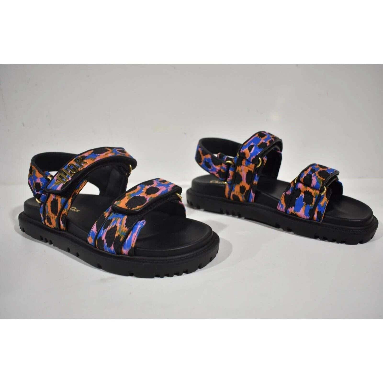 Dior Christian Dior Act Dway Mizza Black Silk Gold Logo Strap Size US 7 / IT 37 - 4 Thumbnail