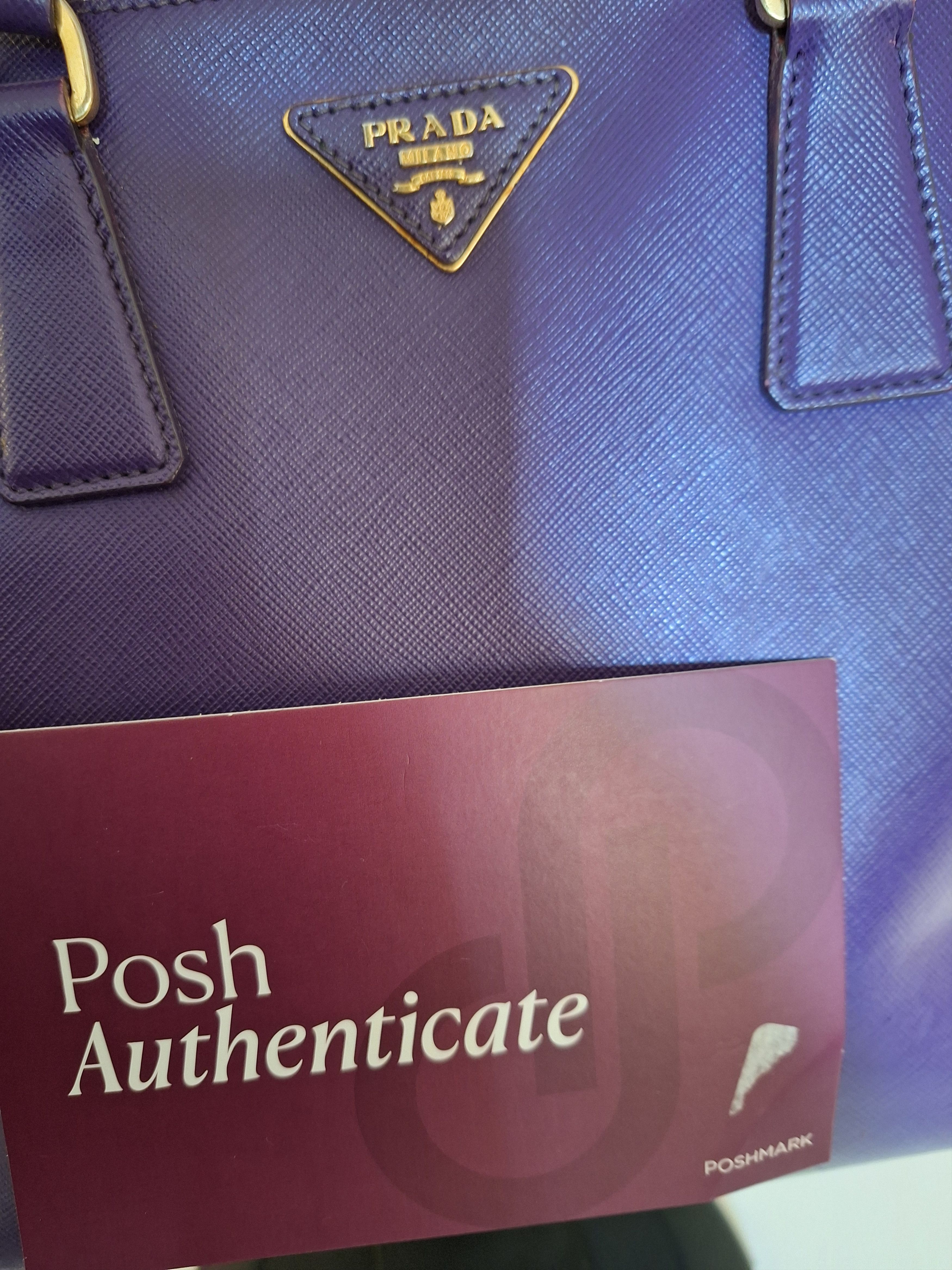 Prada Prada Purple Saffiano Lux Leather Galleria Satchel Tote Size ONE SIZE - 5 Thumbnail
