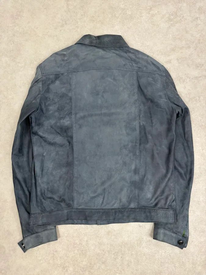 Giorgio Brato 2010s Giorgio Brato Blue Eroded Leather Jacket Size US M / EU 48-50 / 2 - 6 Thumbnail