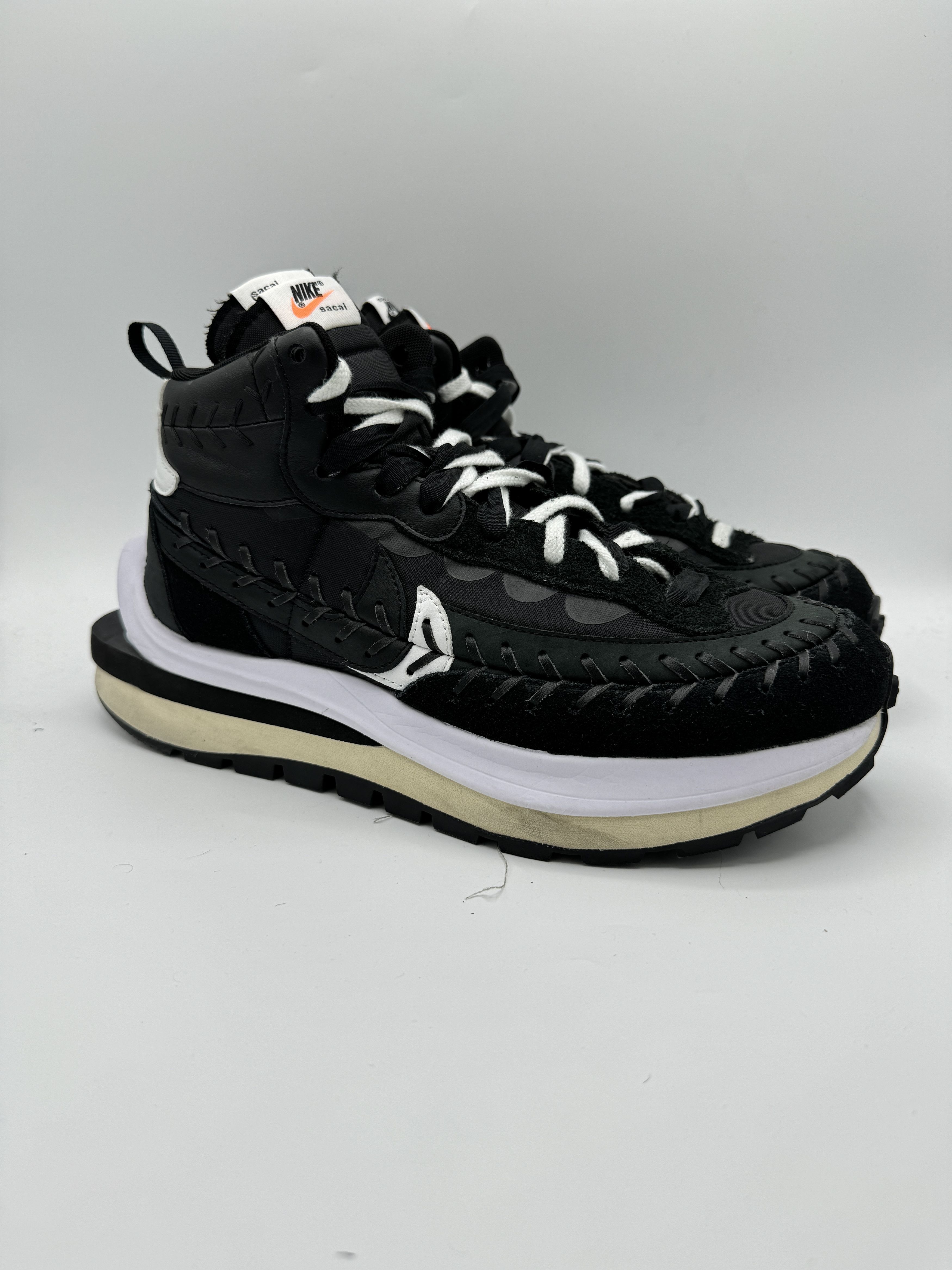 image of Jean Paul Gaultier x Nike Jpg Sacai Nike Vaporwaffle High Black White Shoes, Men's (Size 9)