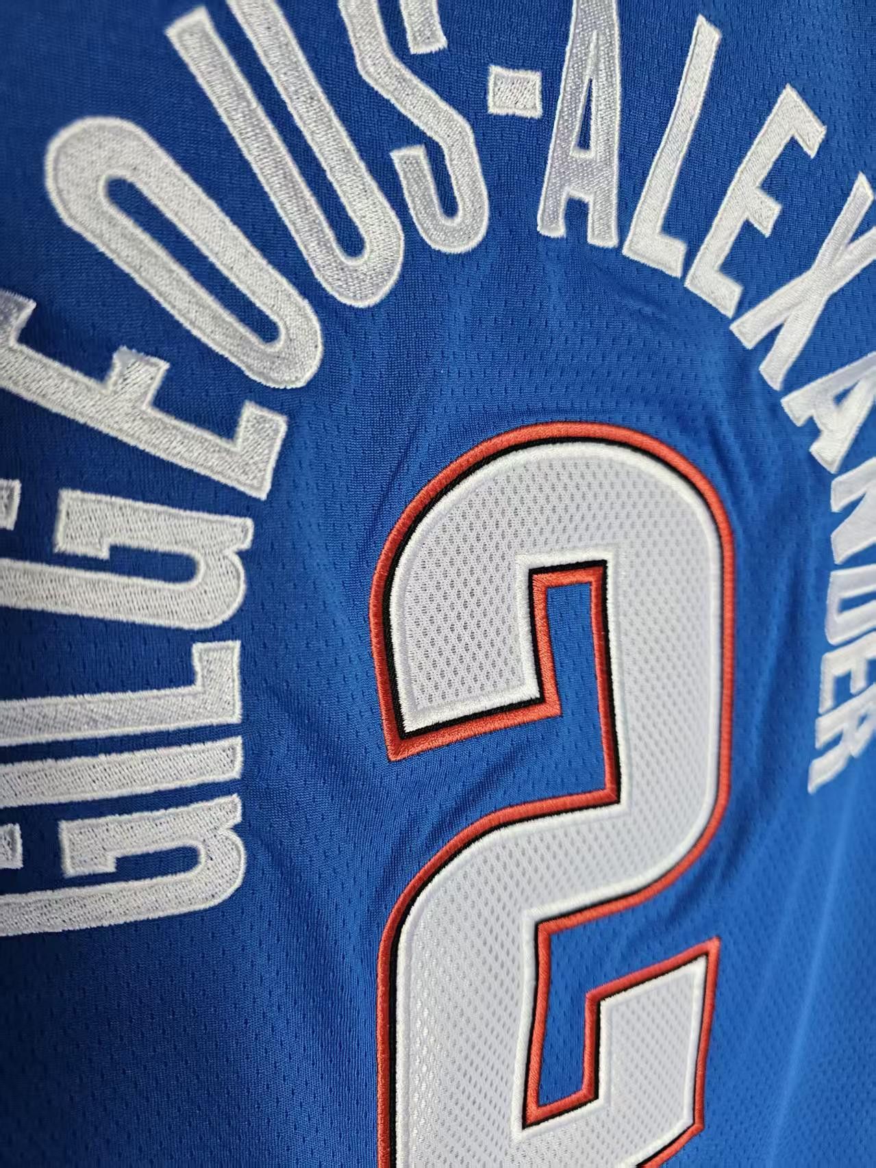 NBA Shai Gilgeous-Alexander Jersey Thunder Double Stitched Size US XL / EU 56 / 4 - 6 Thumbnail
