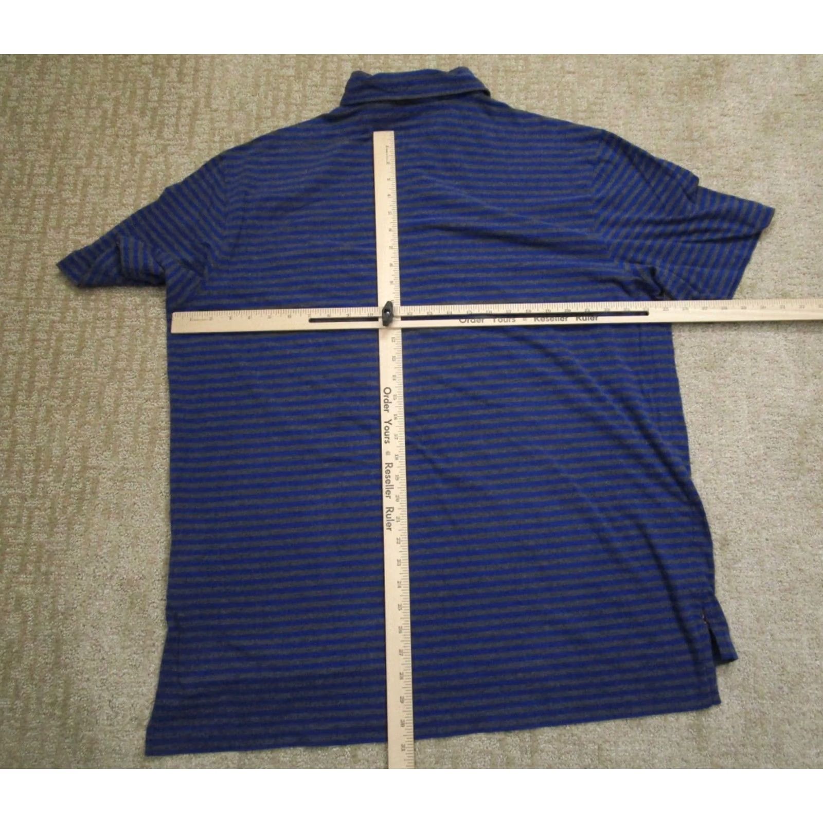 Ralph Lauren Ralph Lauren Polo Golf Shirt Men 2XL Blue Striped Short Sleeve Polo Shirt Golf Lisle Stretch Size US XXL / EU 58 / 5 - 4 Thumbnail