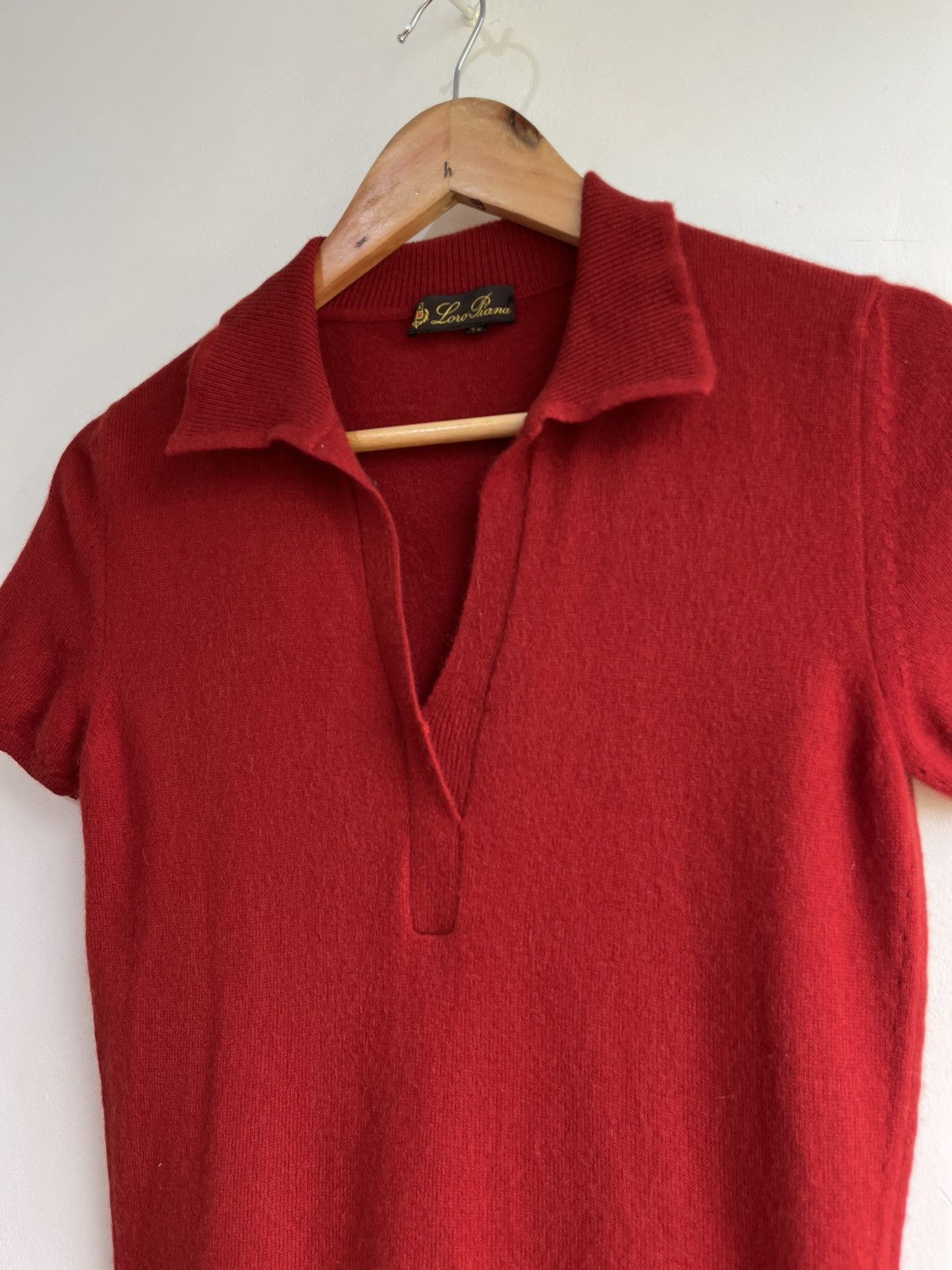 Loro Piana Ribbed Cashmere Open Collar Size S / US 4 / IT 40 - 3 Thumbnail
