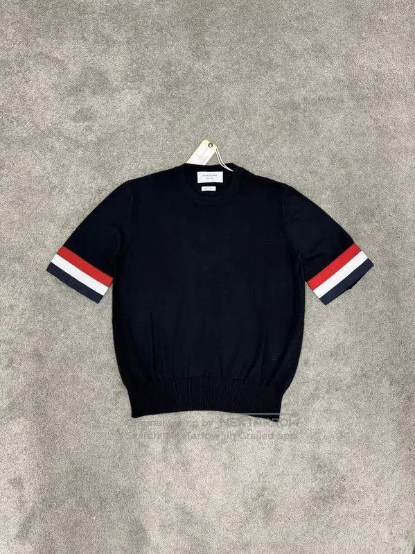 Thom Browne Thom Browne Black Wool Summer Short Sleeve Tee . Size XL / US 12-14 / IT 48-50 - 1 Thumbnail