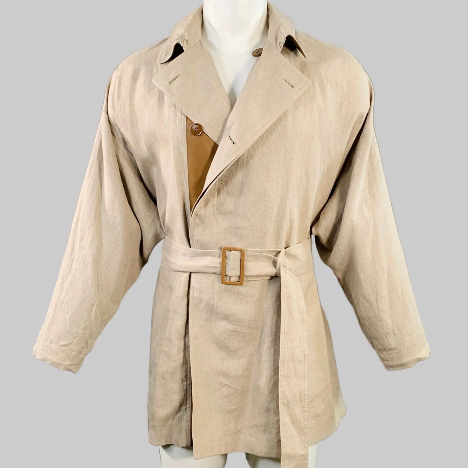 Dior DIOR HOMME by KRIS VAN ASSCHE Beige Trenchcoat Size US S / EU 44-46 / 1 - 1 Thumbnail