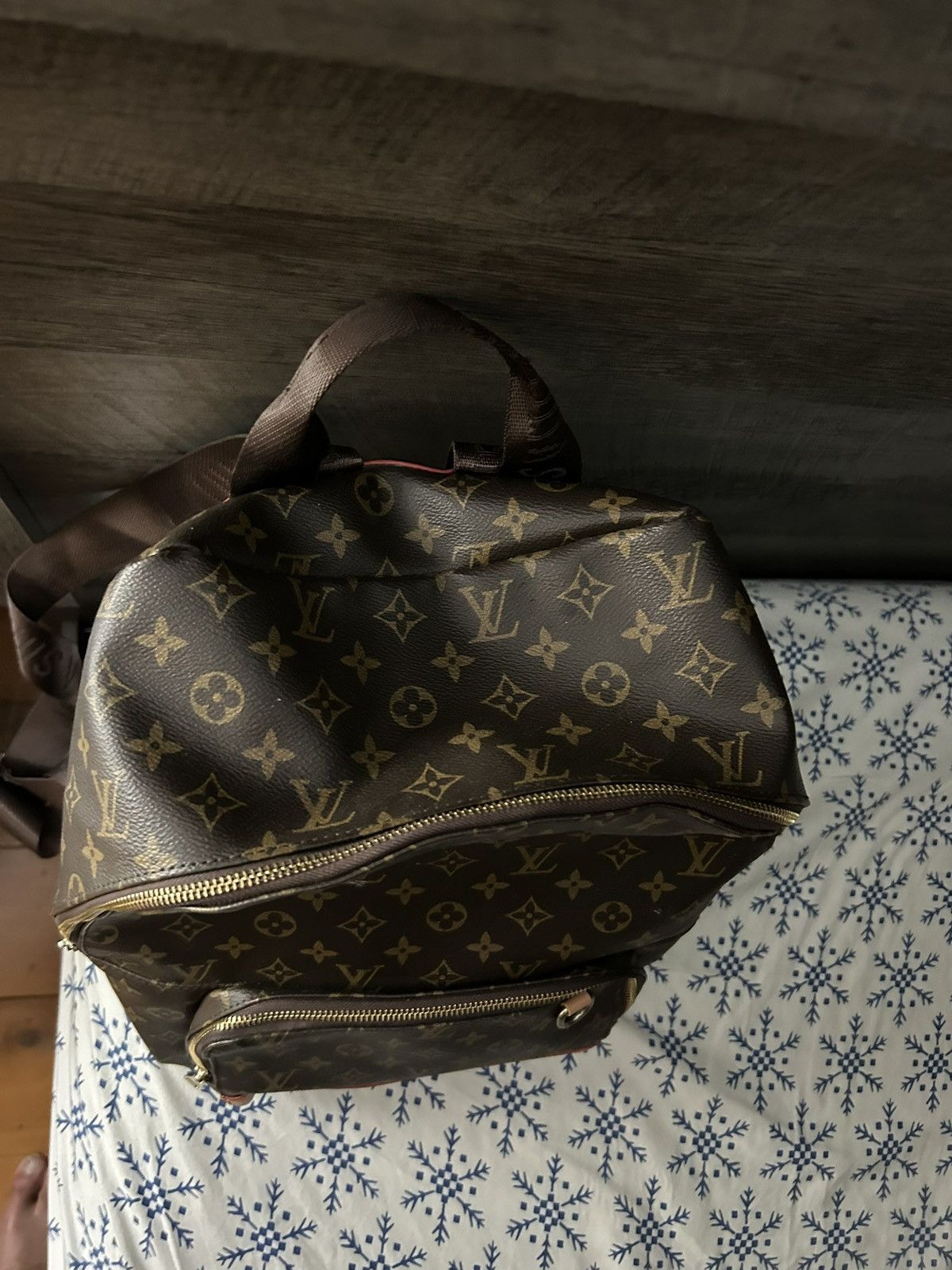 Other Stylish Designer-Inspired Backpack – Brown Monogram Print Size ONE SIZE - 4 Thumbnail