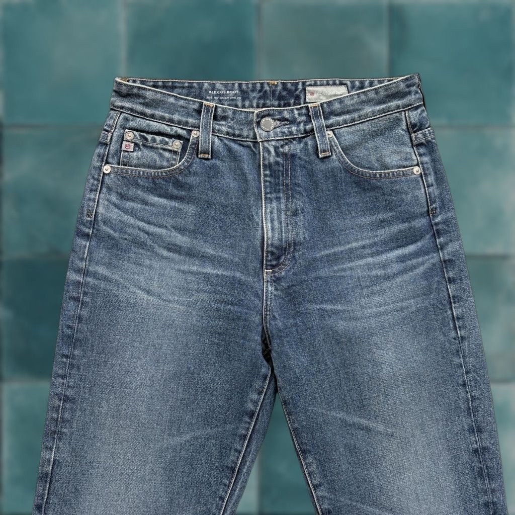 Vintage AG Adriano Goldschmied Jeans Womens High Rise Bootcut 28 Blue 5-Pocket Distressed Stretch Denim Length 33in Vintage? No Size 28" / US 6 / IT 42 - 1 Thumbnail